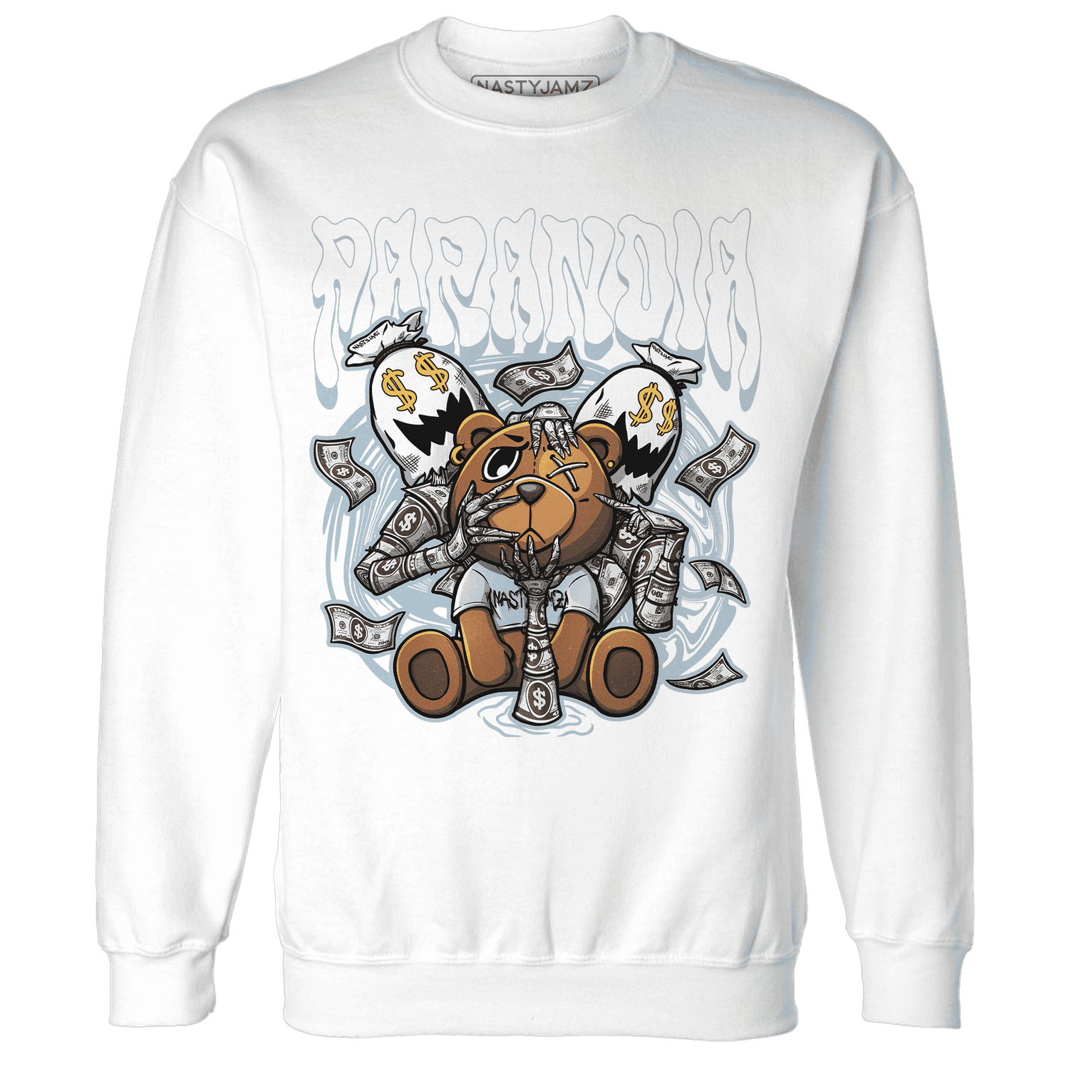 Blue Grey 13s Sweatshirt Match Paranoia Money BER - NastyJamz