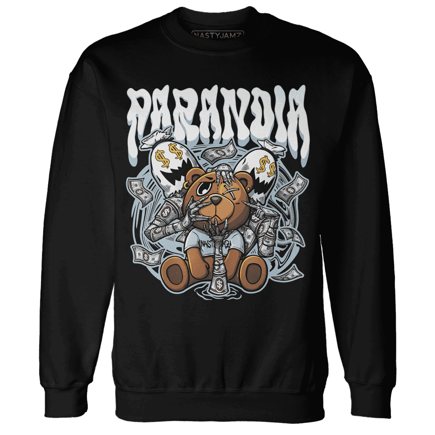 Blue Grey 13s Sweatshirt Match Paranoia Money BER - NastyJamz