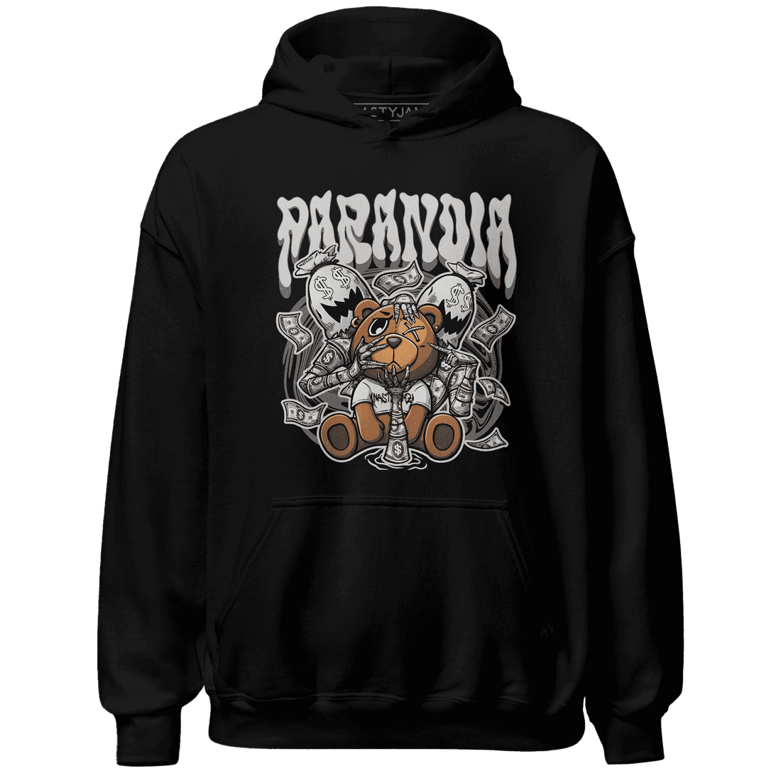 Jordan 1 Retro High OG Black White Hoodie Match Paranoia Money BER - NastyJamz