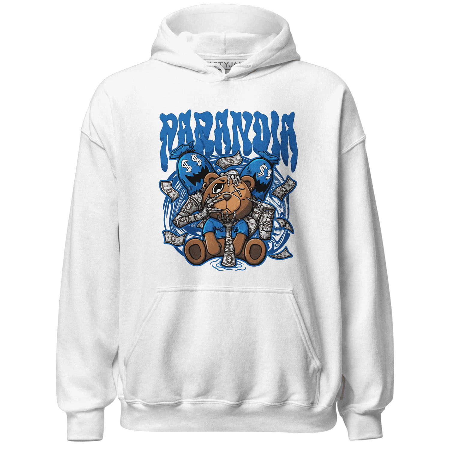Jordan 1 Royal Reimagined Hoodie Match Paranoia Money BER - NastyJamz