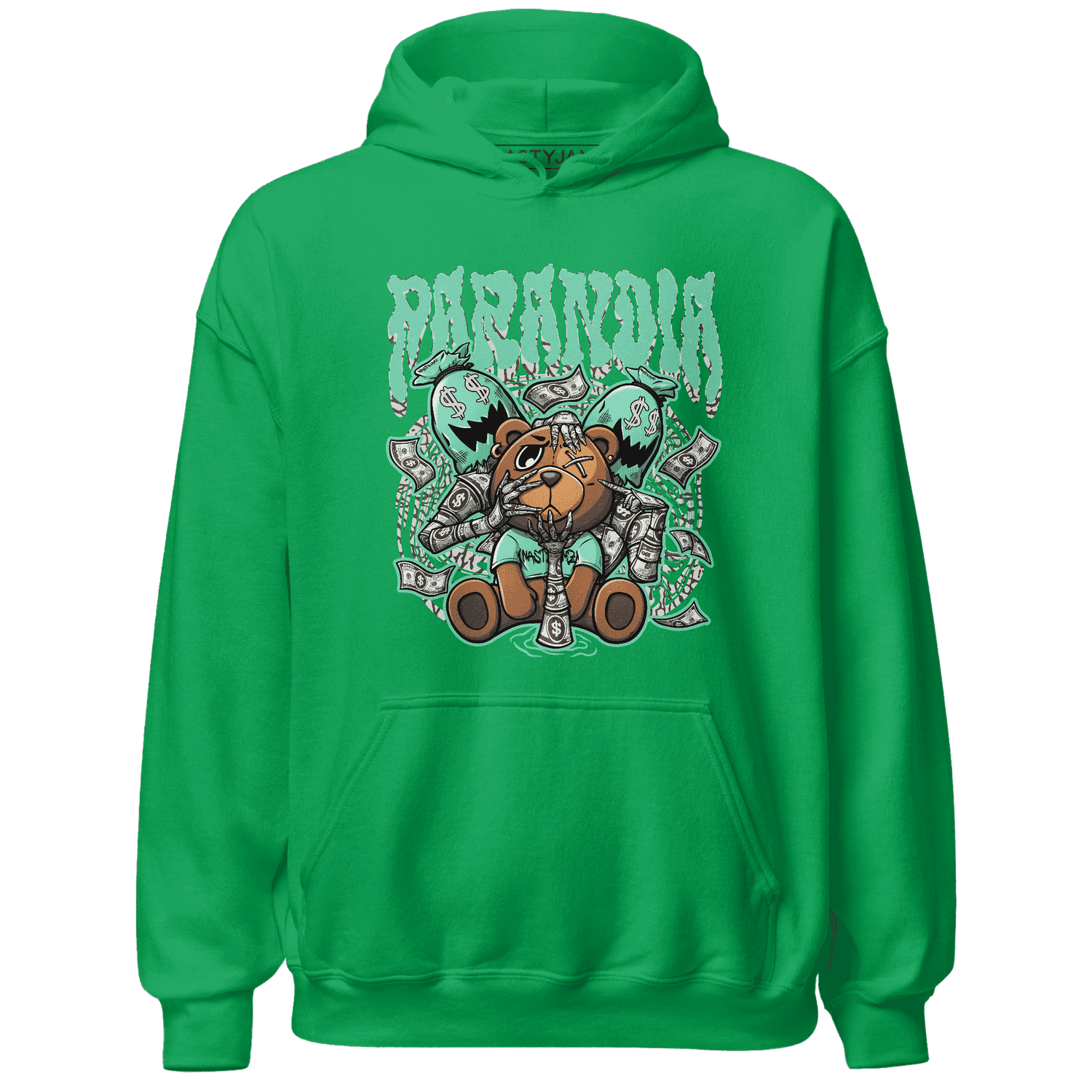 Jordan 3 Green Glow Hoodie Match Paranoia Money BER - NastyJamz