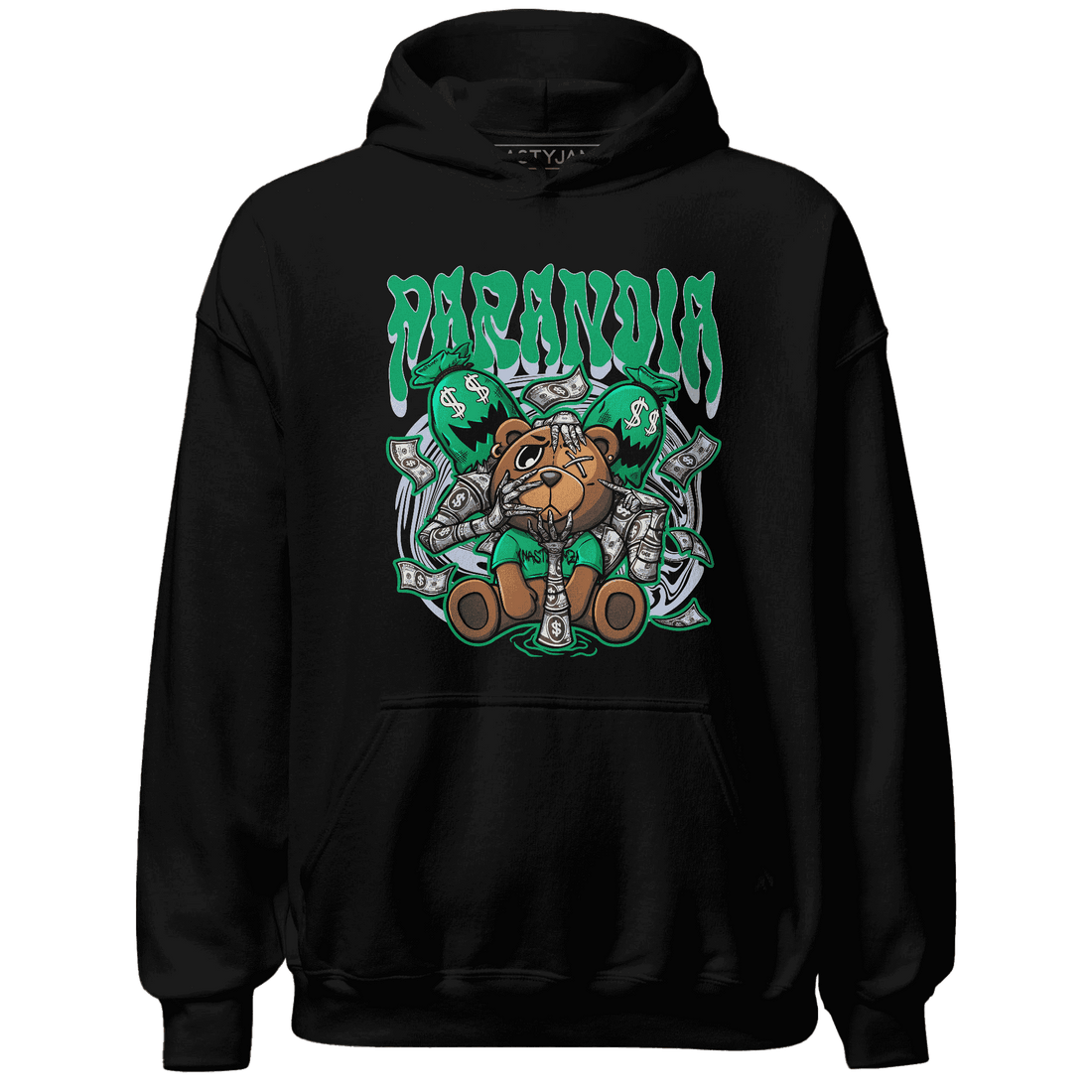 Jordan 5 Lucky Green Hoodie Match Paranoia Money BER - NastyJamz