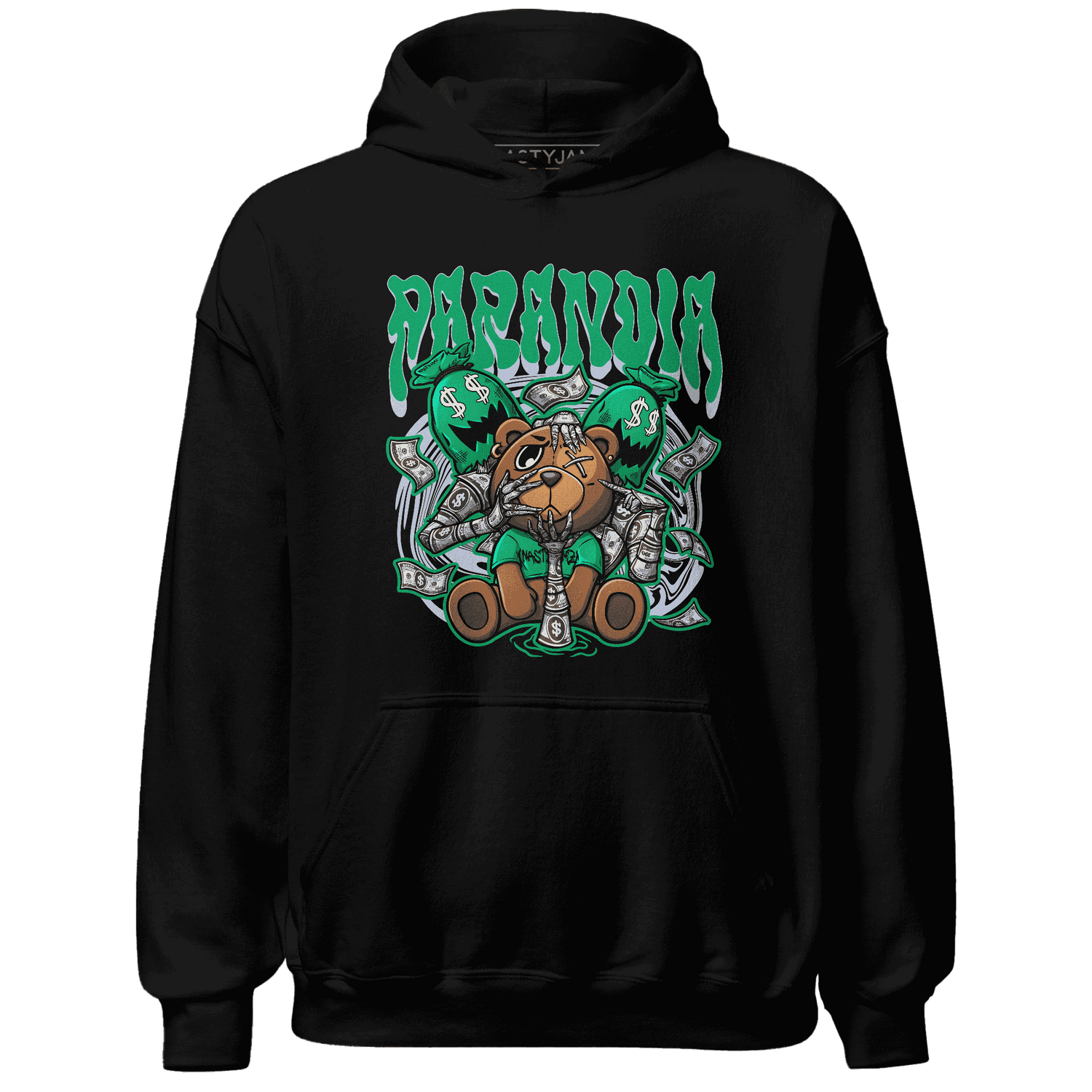 Jordan 5 Lucky Green Hoodie Match Paranoia Money BER - NastyJamz