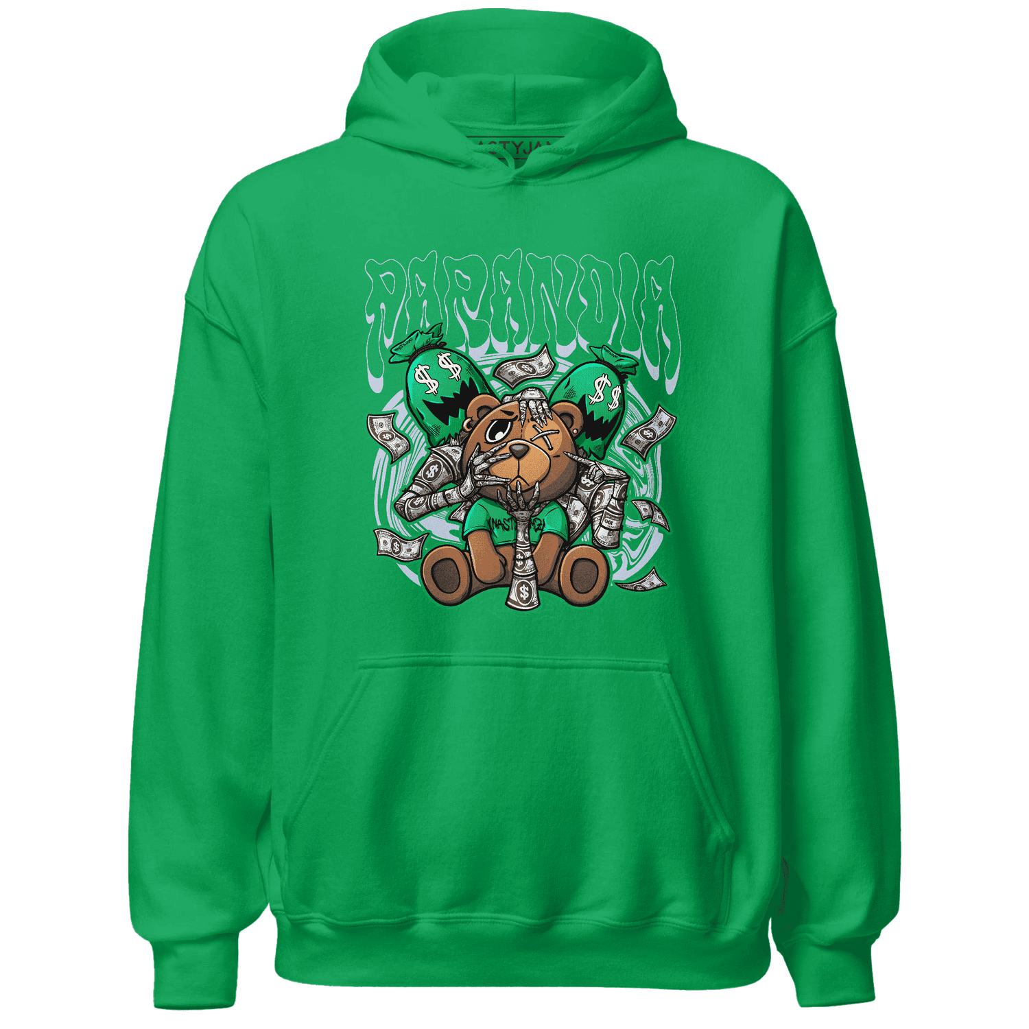 Jordan 5 Lucky Green Hoodie Match Paranoia Money BER - NastyJamz