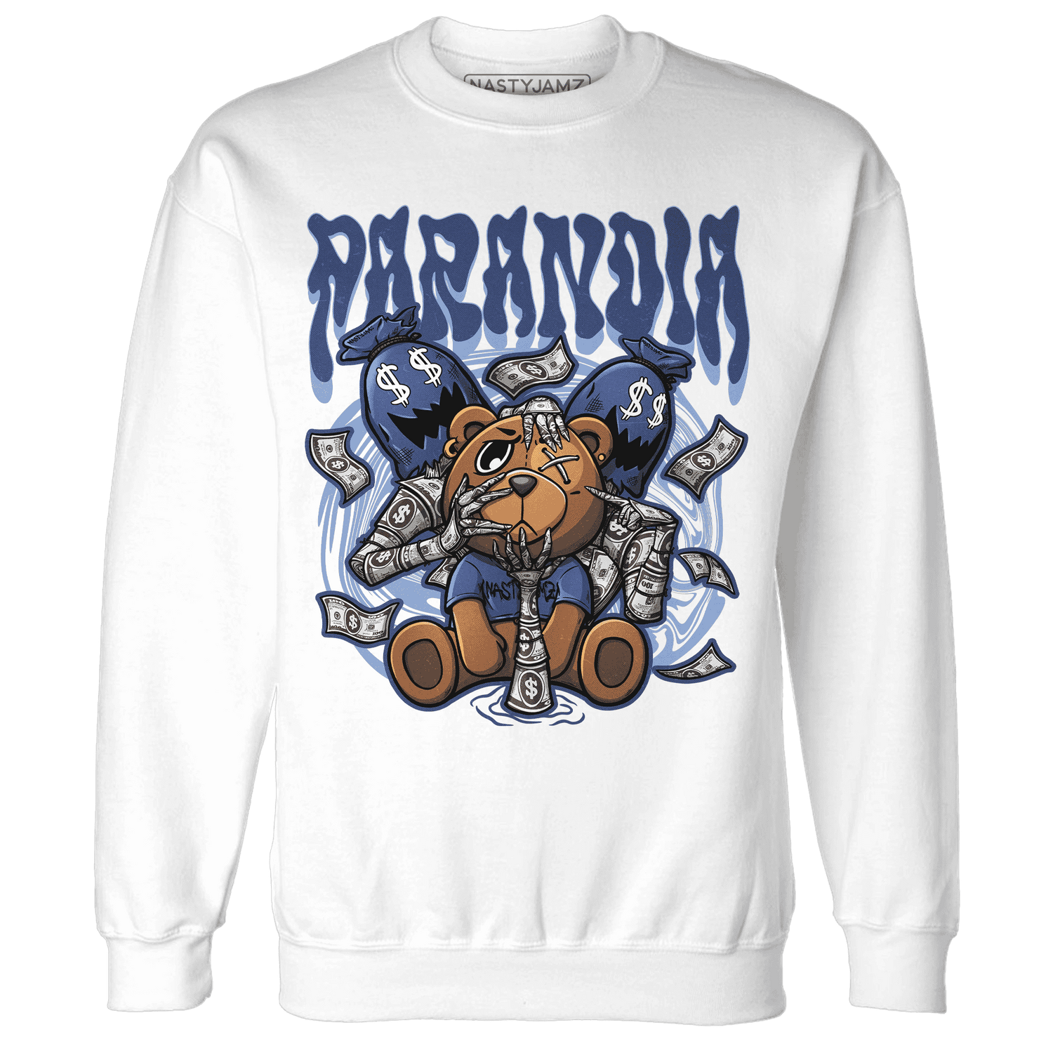 Midnight Navy 5s Sweatshirt Match Paranoia Money BER - NastyJamz