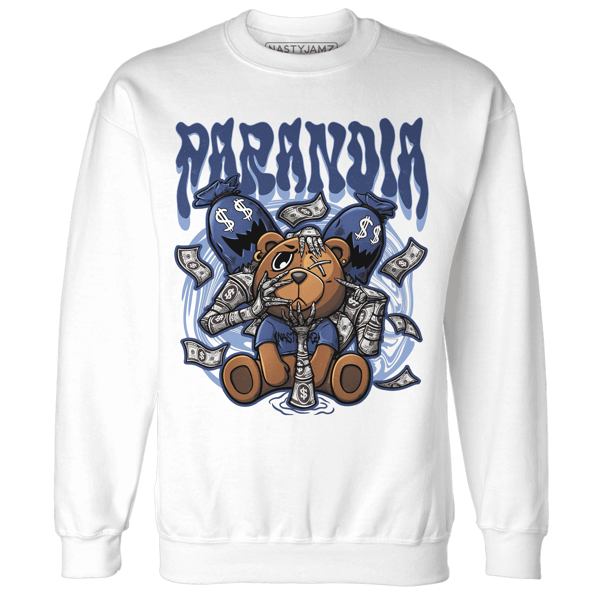 Midnight Navy 5s Sweatshirt Match Paranoia Money BER - NastyJamz