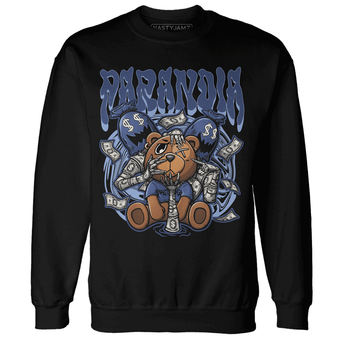 Midnight Navy 5s Sweatshirt Match Paranoia Money BER - NastyJamz
