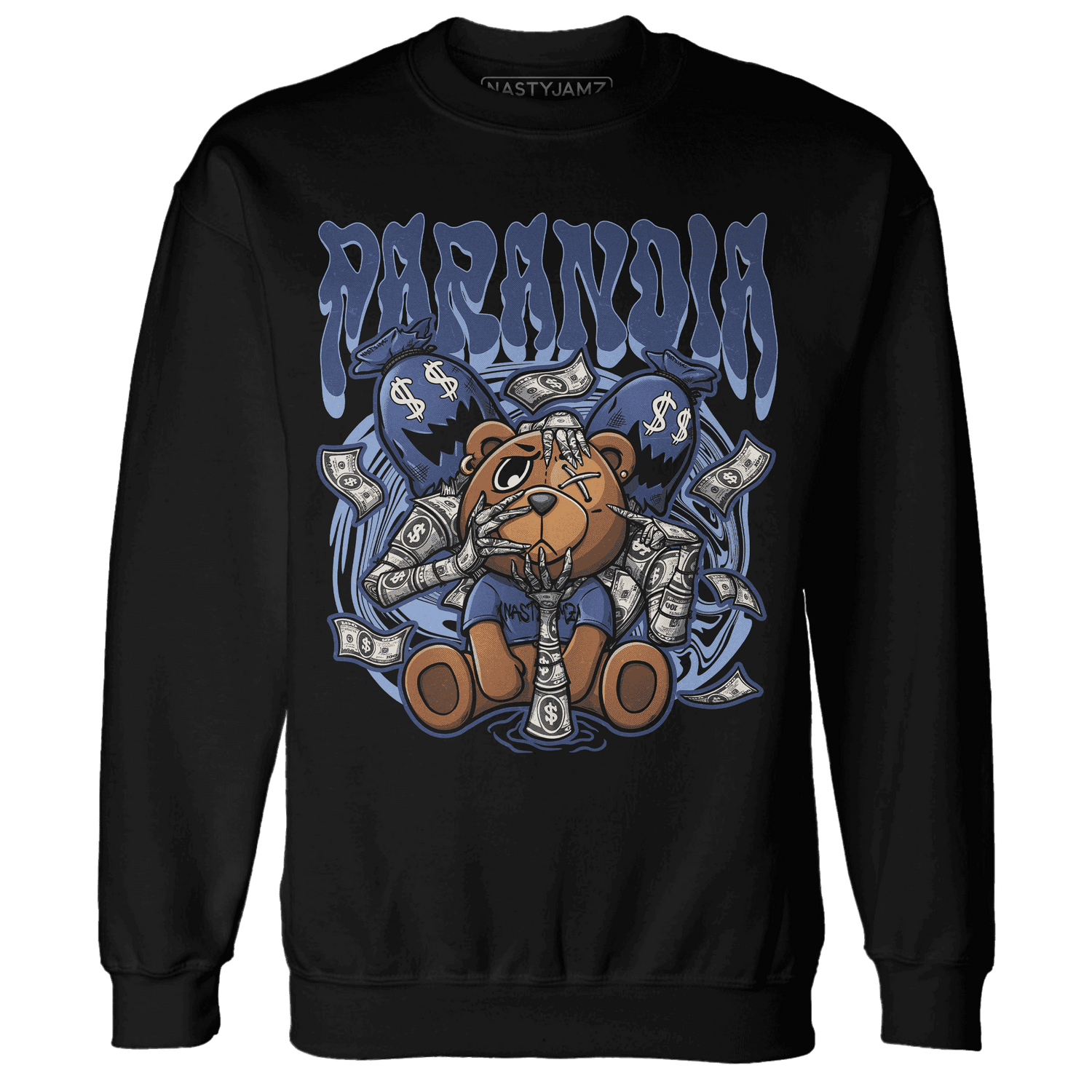 Midnight Navy 5s Sweatshirt Match Paranoia Money BER - NastyJamz