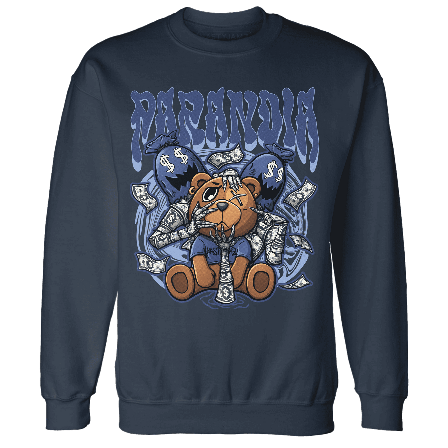 Midnight Navy 5s Sweatshirt Match Paranoia Money BER - NastyJamz