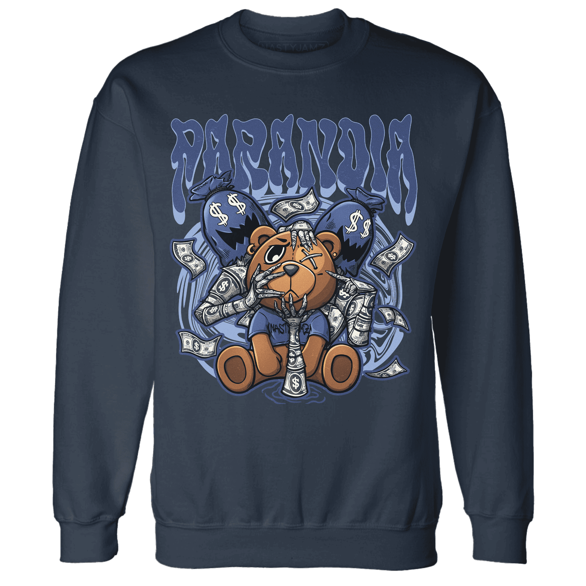 Midnight Navy 5s Sweatshirt Match Paranoia Money BER - NastyJamz