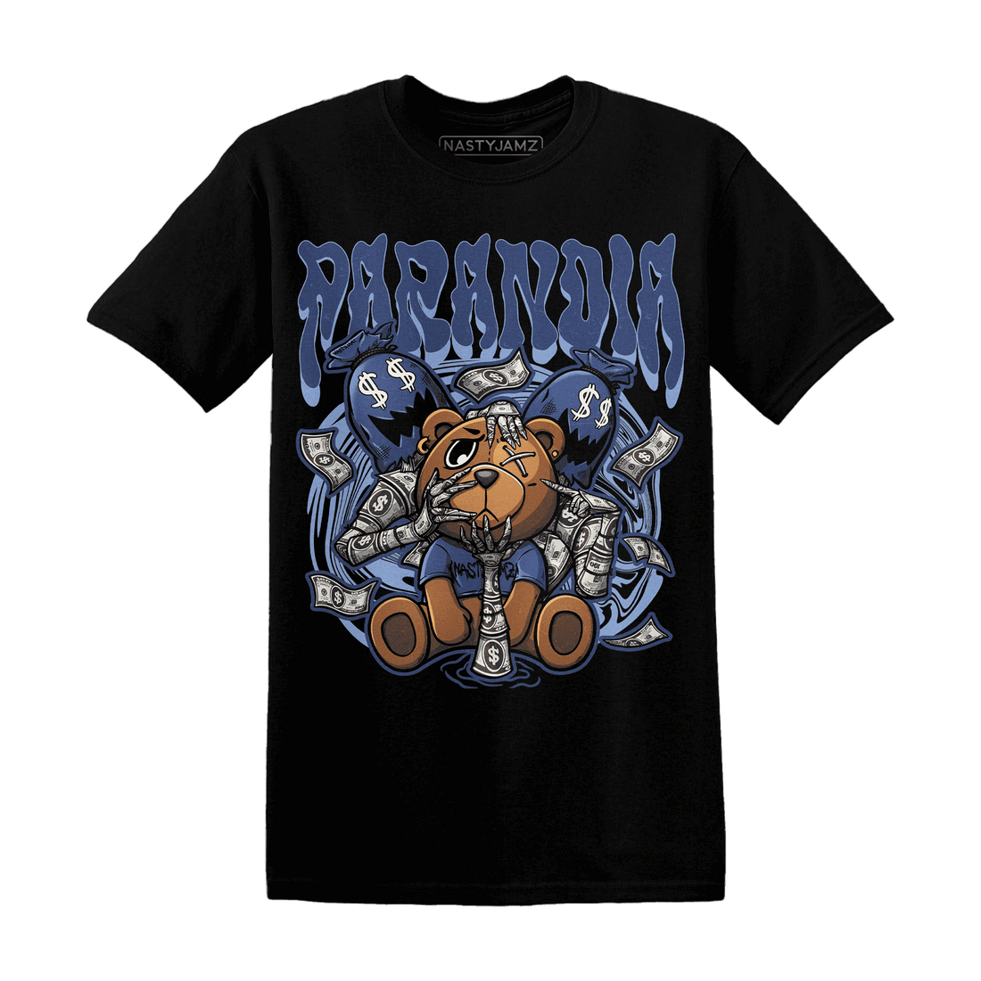 Midnight Navy 5s T Shirt Match Paranoia Money BER - NastyJamz