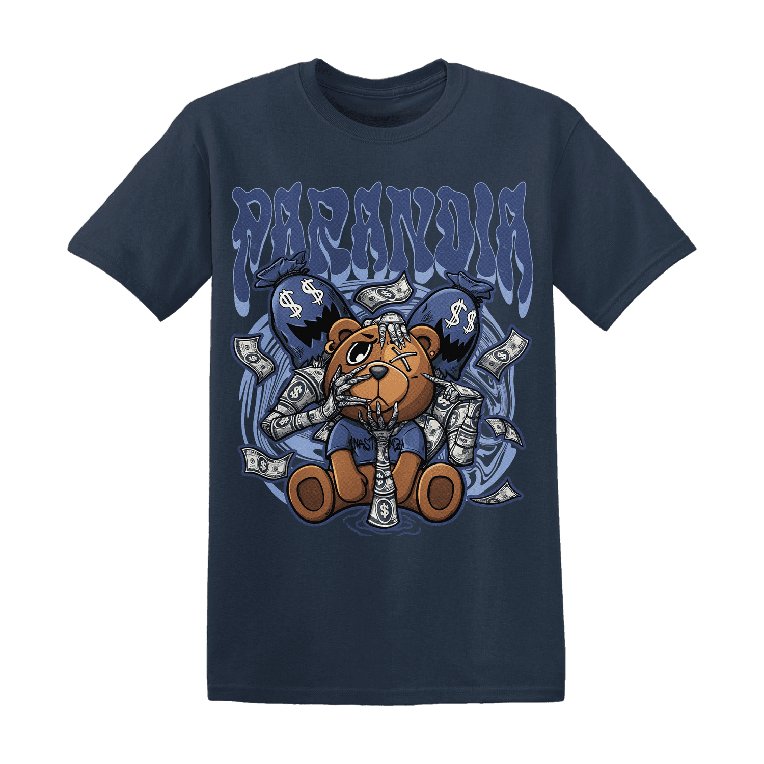 Midnight Navy 5s T Shirt Match Paranoia Money BER - NastyJamz