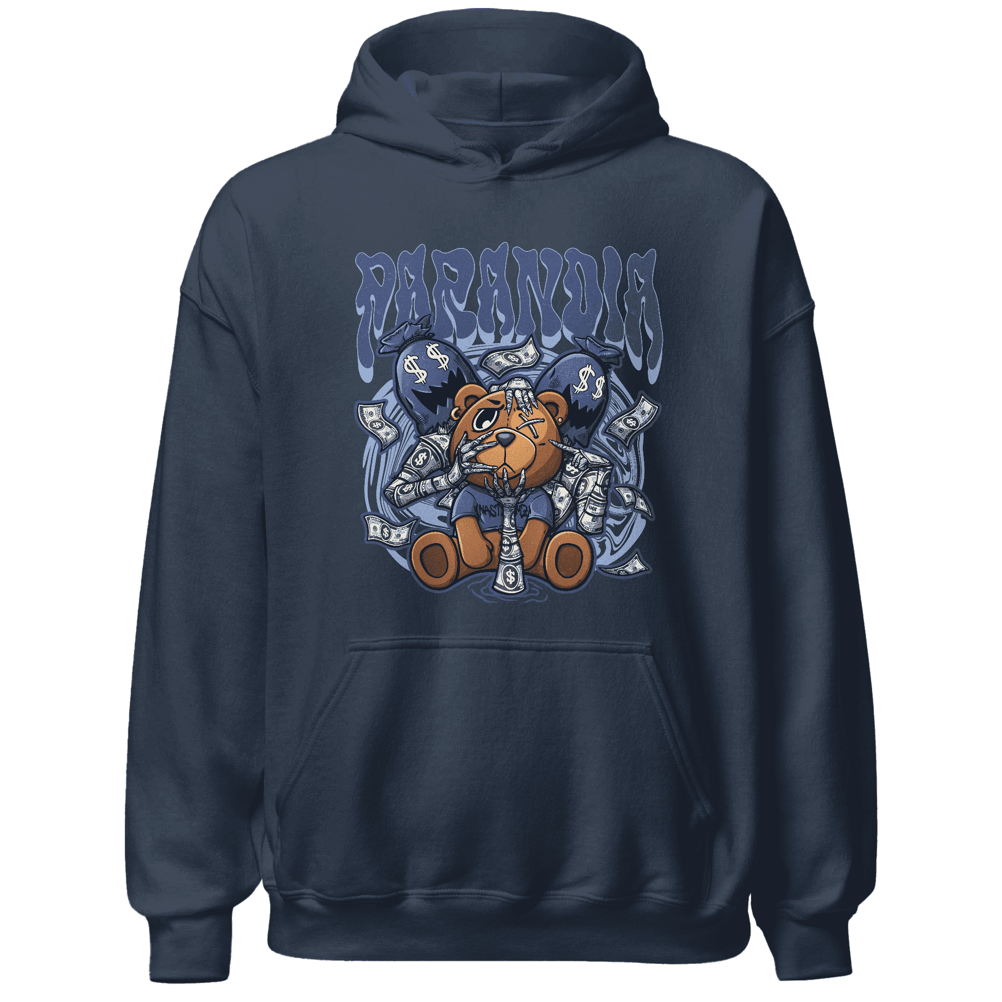 Jordan 5 Midnight Navy Hoodie Match Paranoia Money BER - NastyJamz