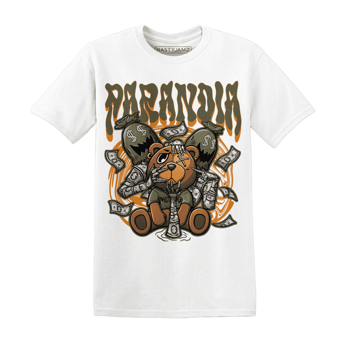 Olive 5s T Shirt Match Paranoia Money BER - NastyJamz