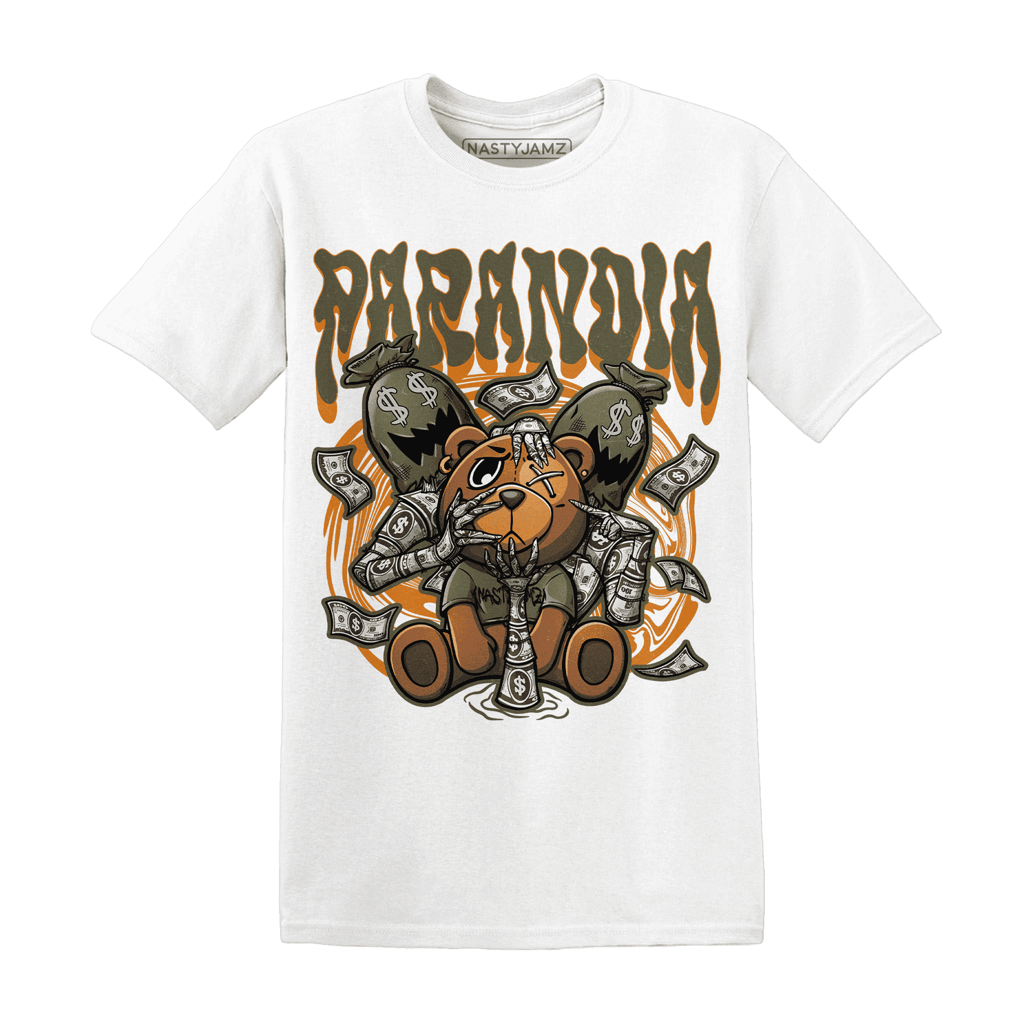 Olive 5s T Shirt Match Paranoia Money BER - NastyJamz