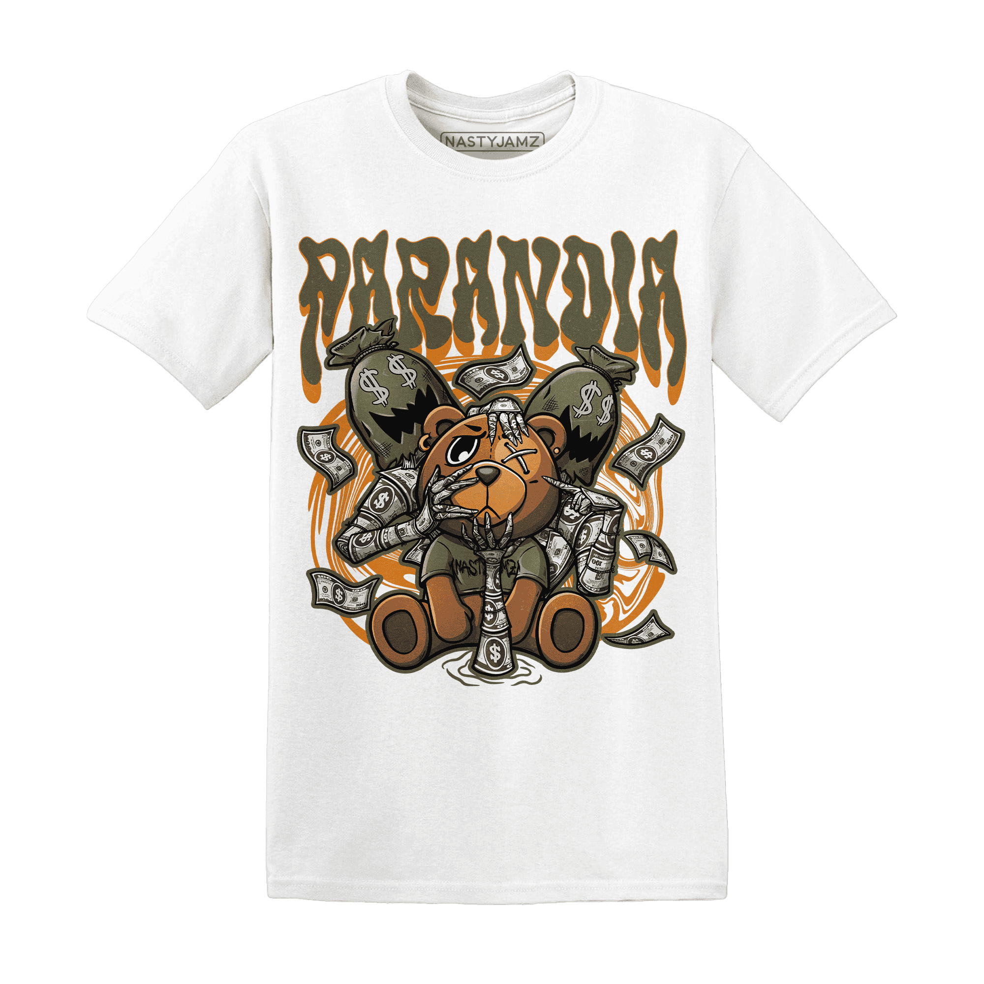 Olive 5s T Shirt Match Paranoia Money BER - NastyJamz