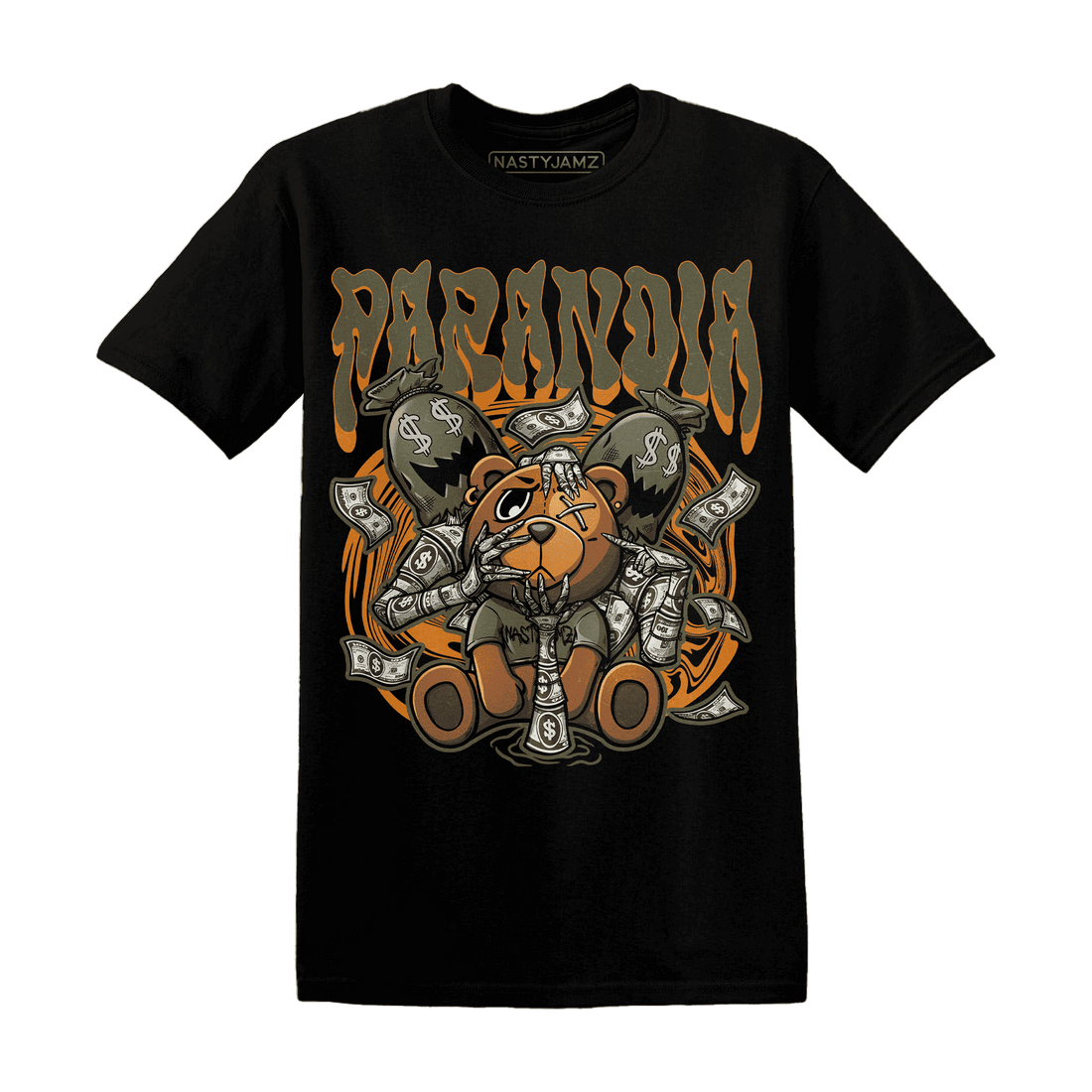 Olive 5s T Shirt Match Paranoia Money BER - NastyJamz
