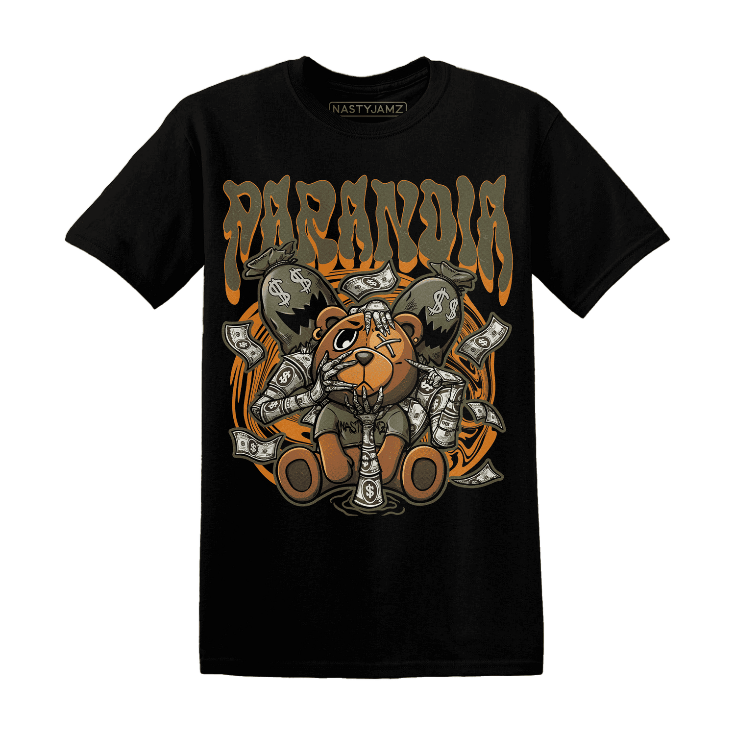 Olive 5s T Shirt Match Paranoia Money BER - NastyJamz