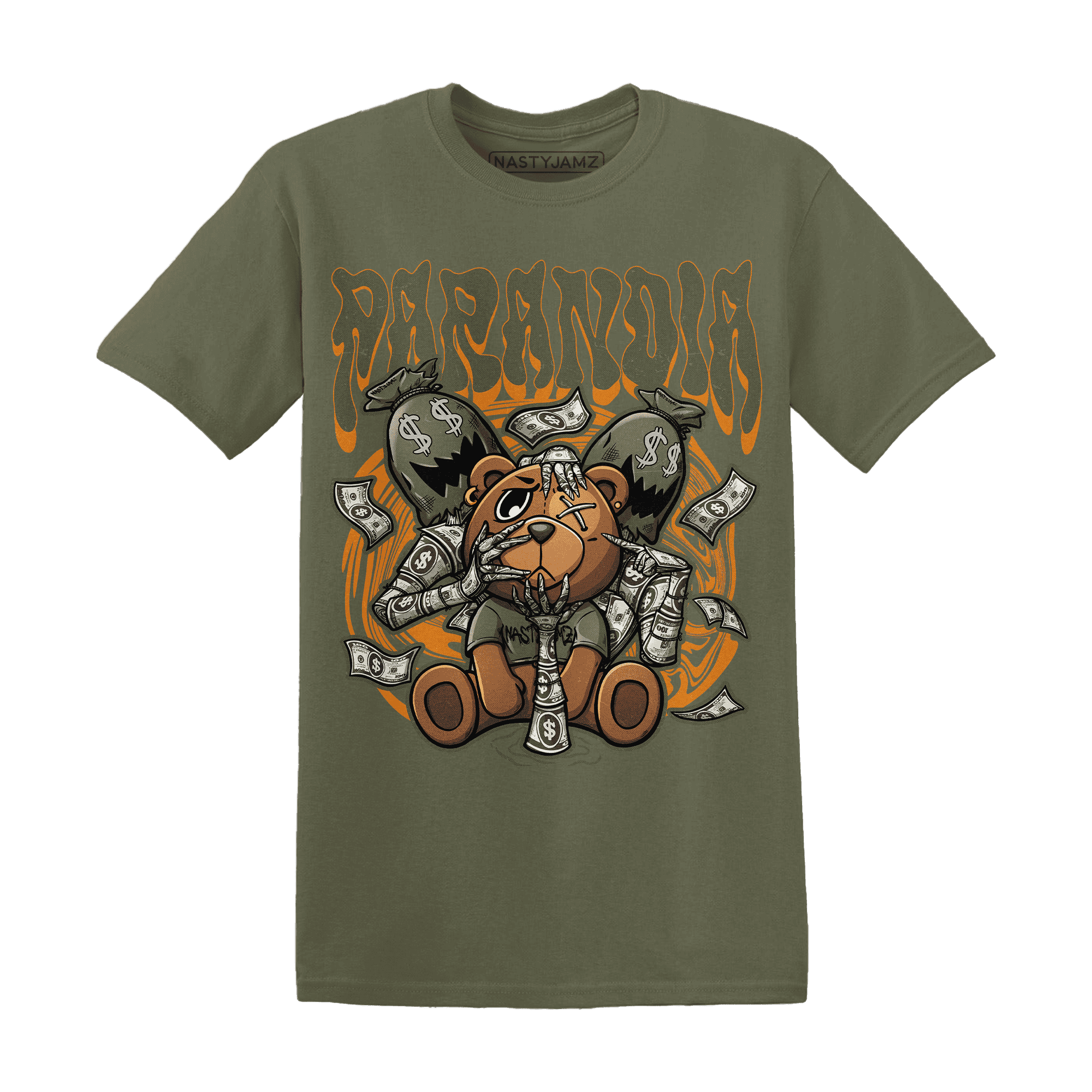 Olive 5s T Shirt Match Paranoia Money BER - NastyJamz