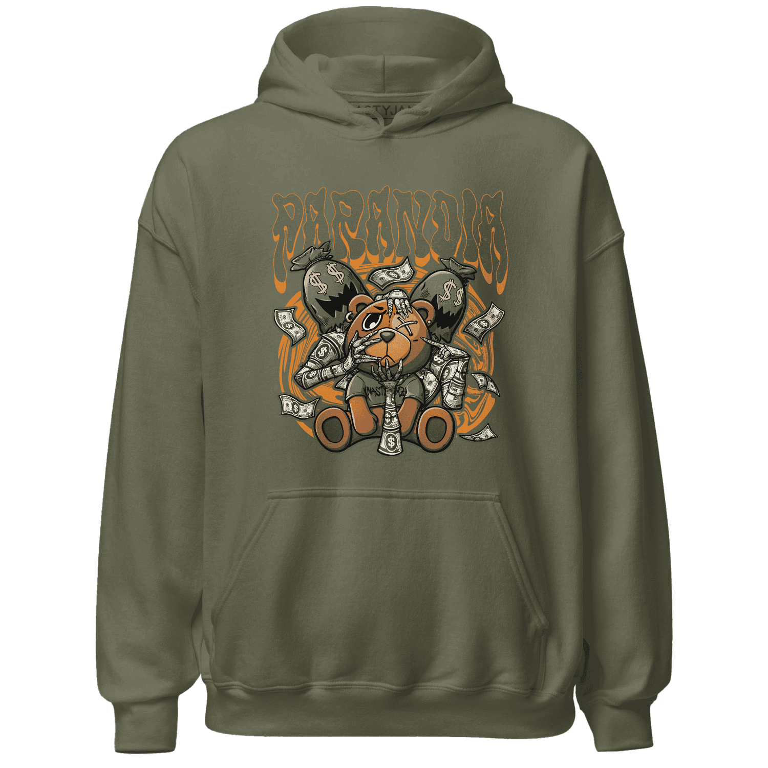 Jordan 5 Olive Hoodie Match Paranoia Money BER - NastyJamz