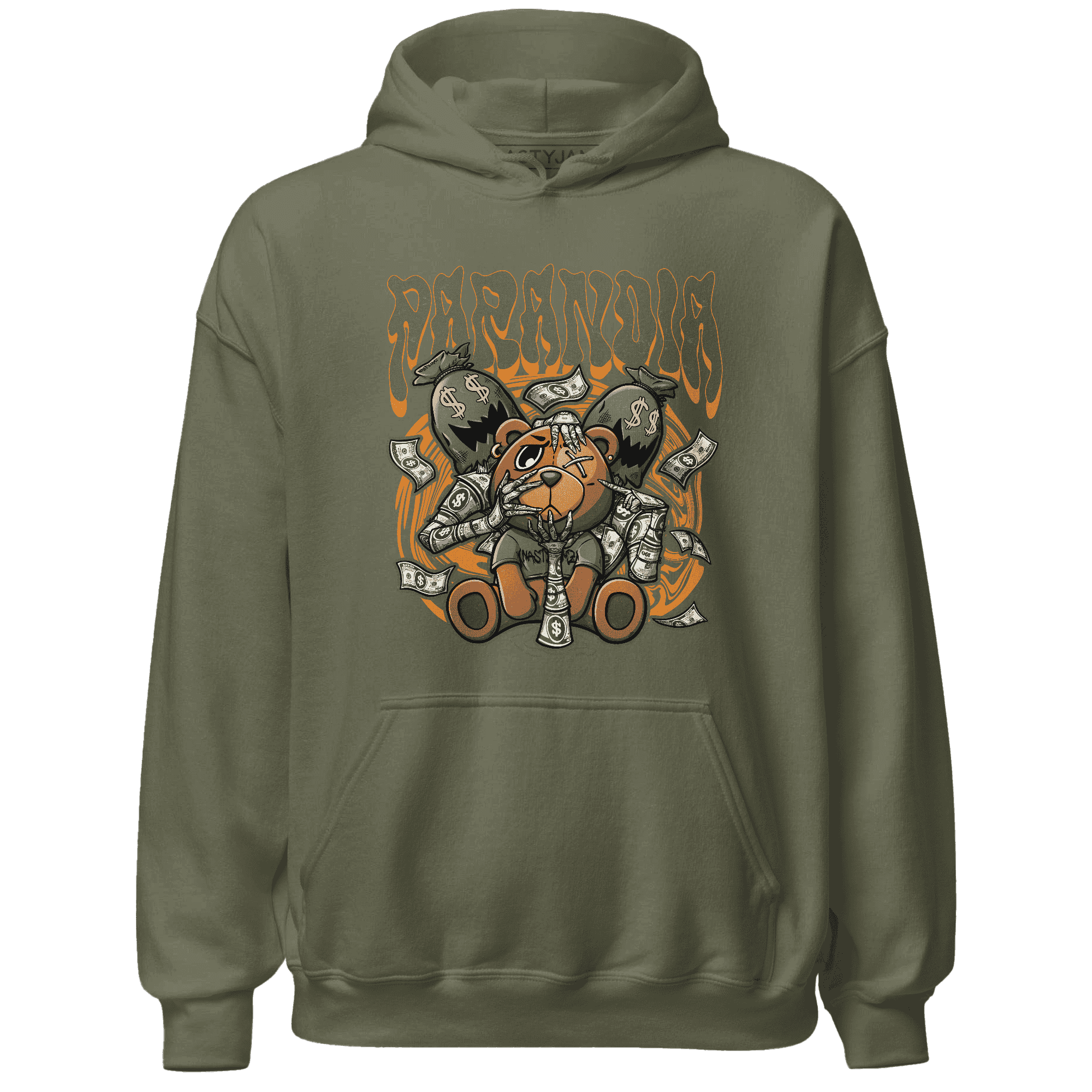 Jordan 5 Olive Hoodie Match Paranoia Money BER - NastyJamz