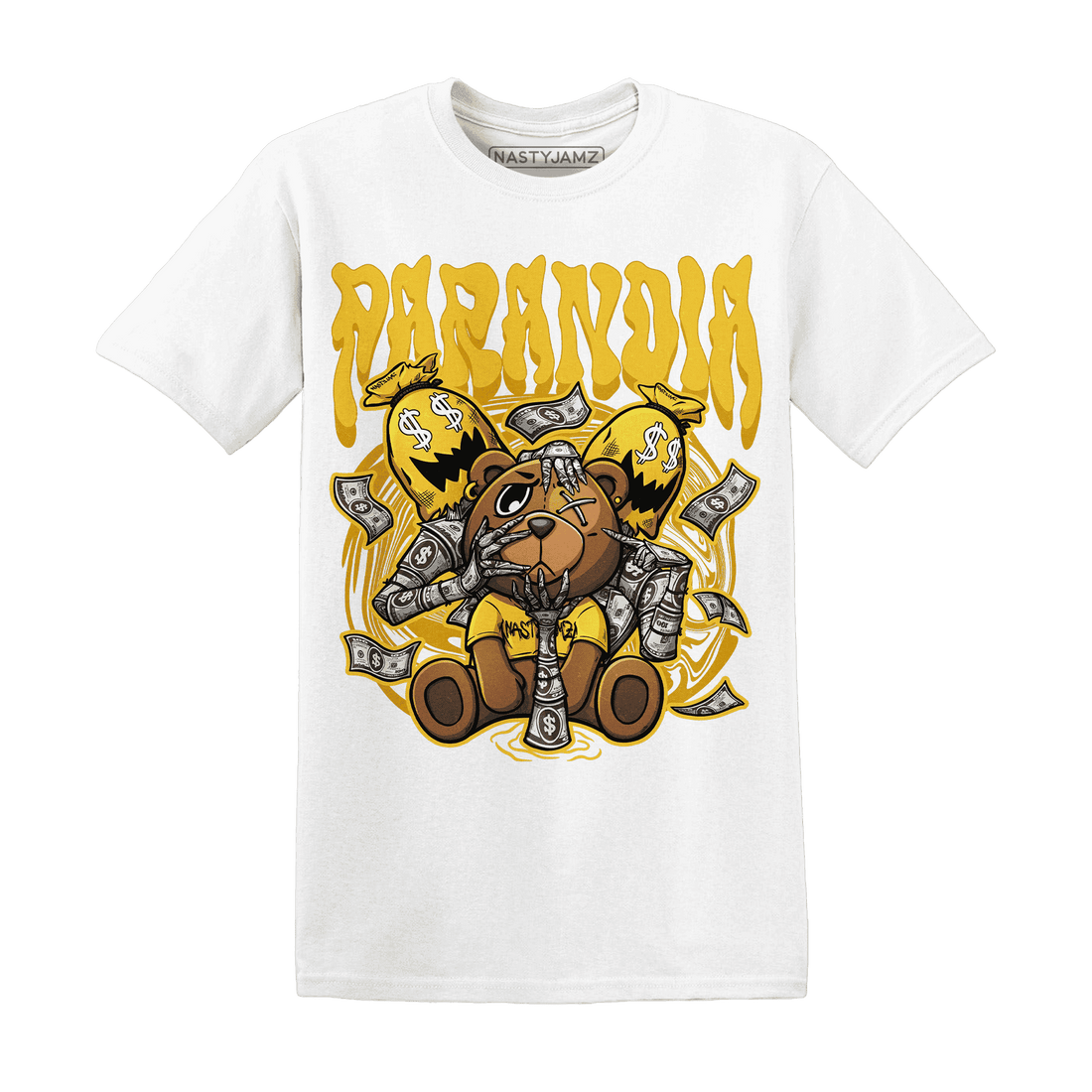 Yellow Ochre 6s T Shirt Match Paranoia Money BER - NastyJamz
