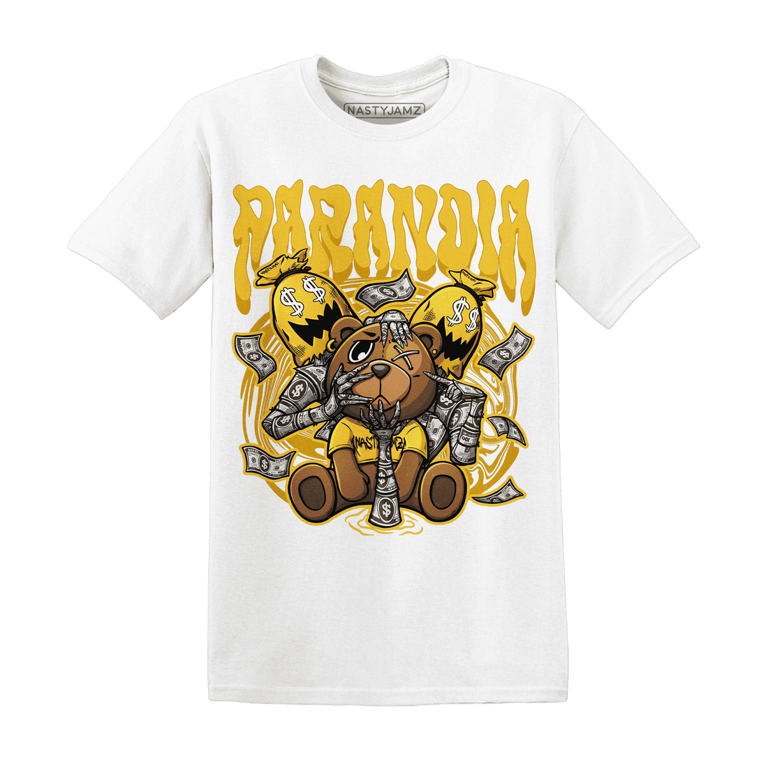 Yellow Ochre 6s T Shirt Match Paranoia Money BER - NastyJamz