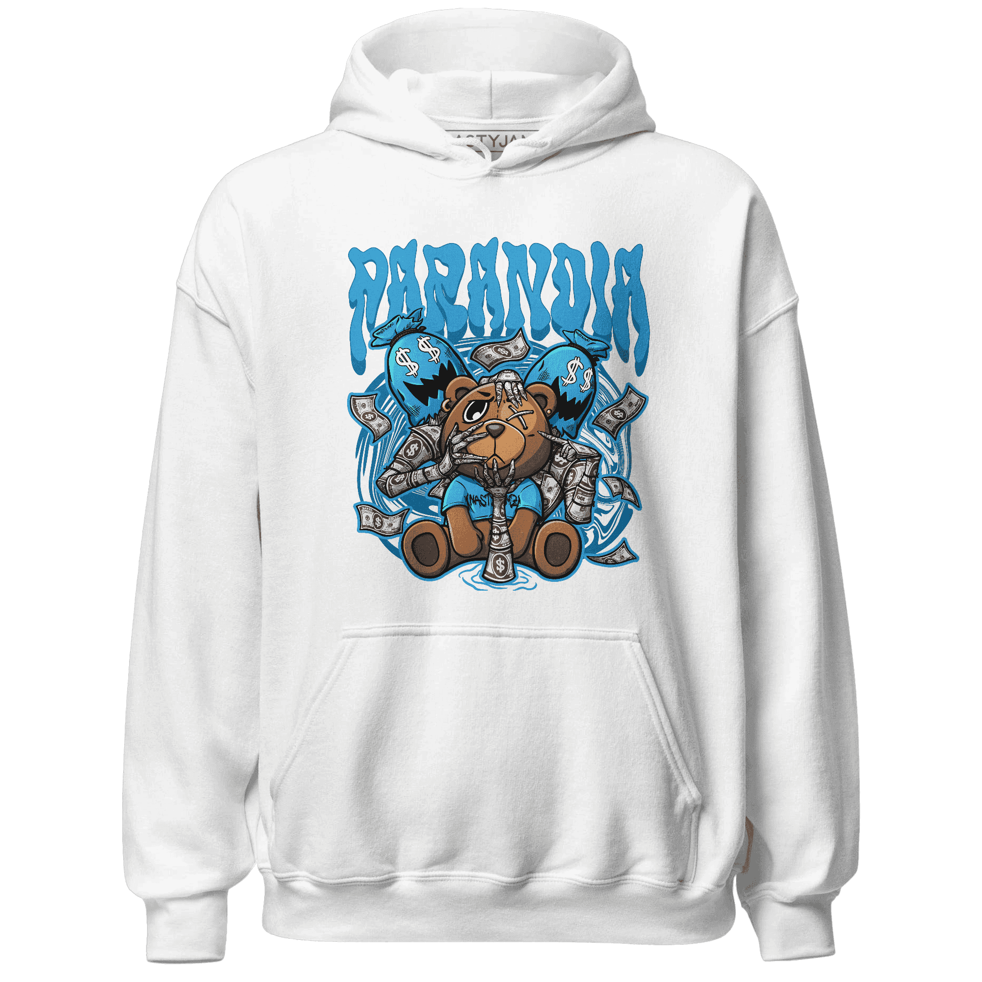 Jordan 9 Powder Blue Hoodie Match Paranoia Money BER - NastyJamz