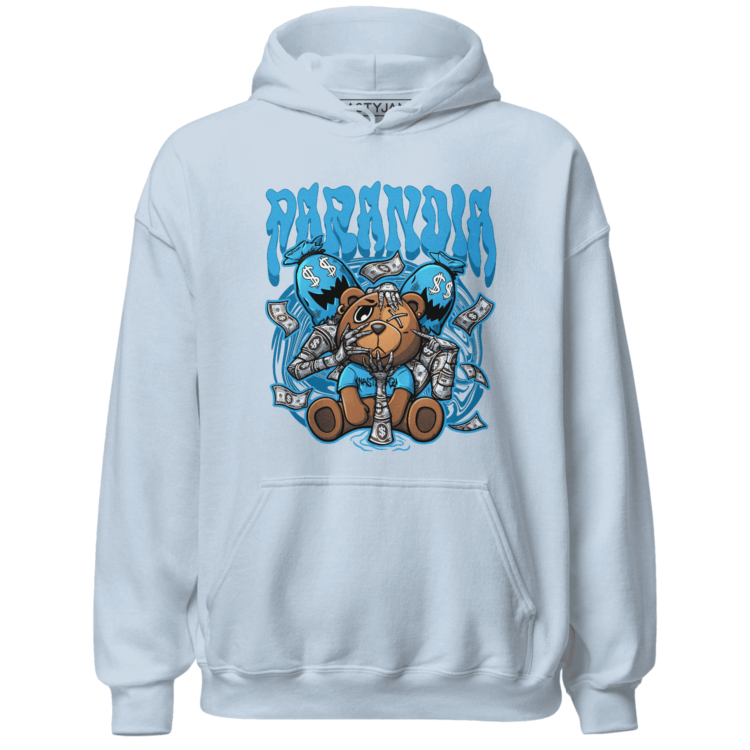 Jordan 9 Powder Blue Hoodie Match Paranoia Money BER - NastyJamz
