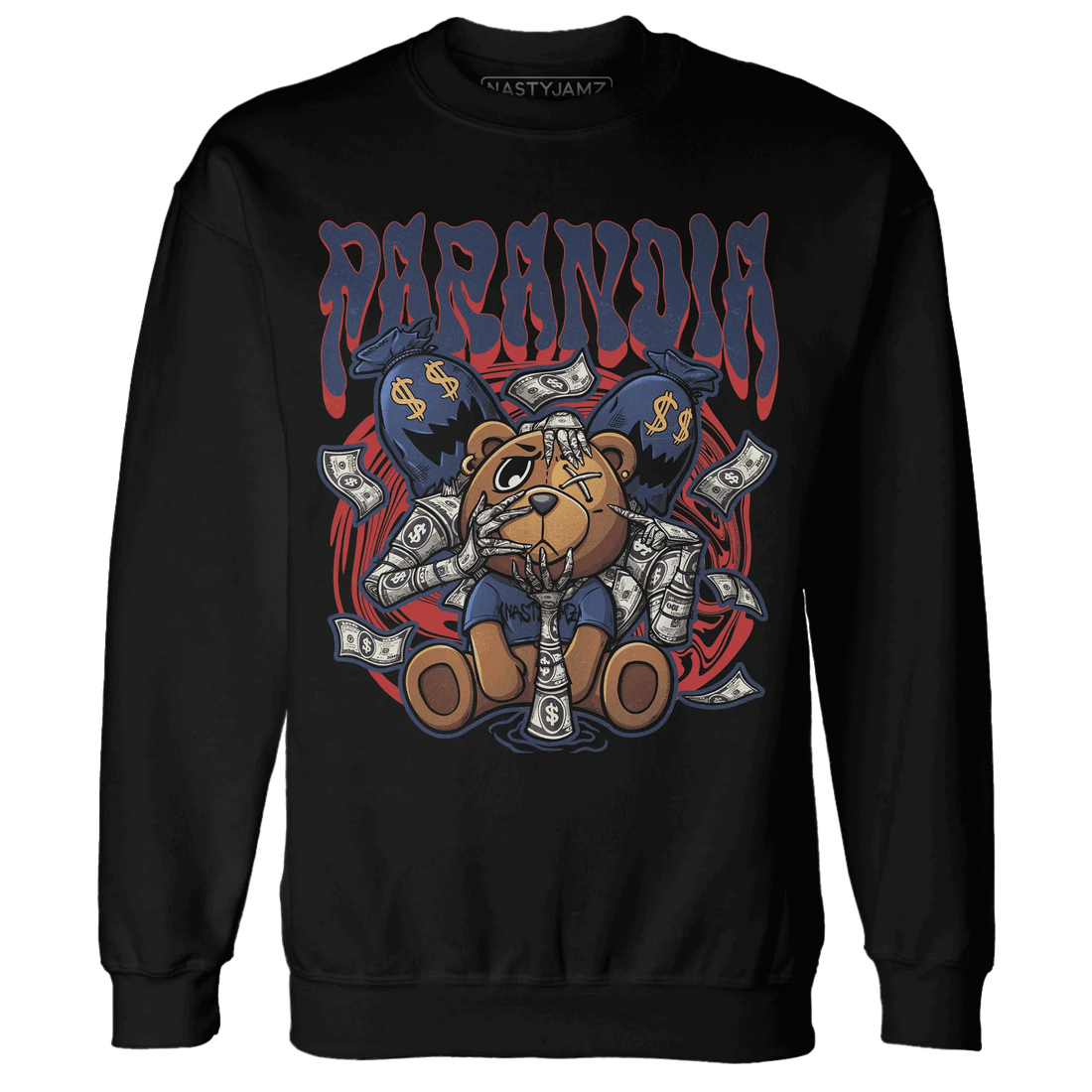 VaporMax-Air-Plus-Midnight-Navy-Gold-Black-NastyJamz-Sweatshirt-Match-Paranoia-Money-BER