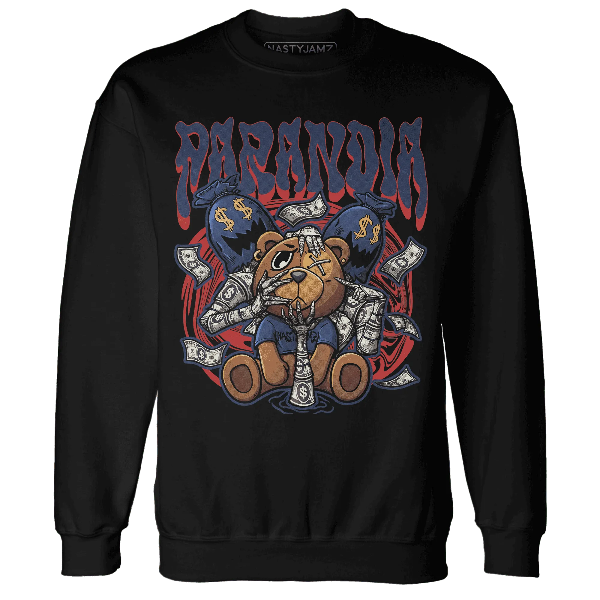 VaporMax-Air-Plus-Midnight-Navy-Gold-Black-NastyJamz-Sweatshirt-Match-Paranoia-Money-BER