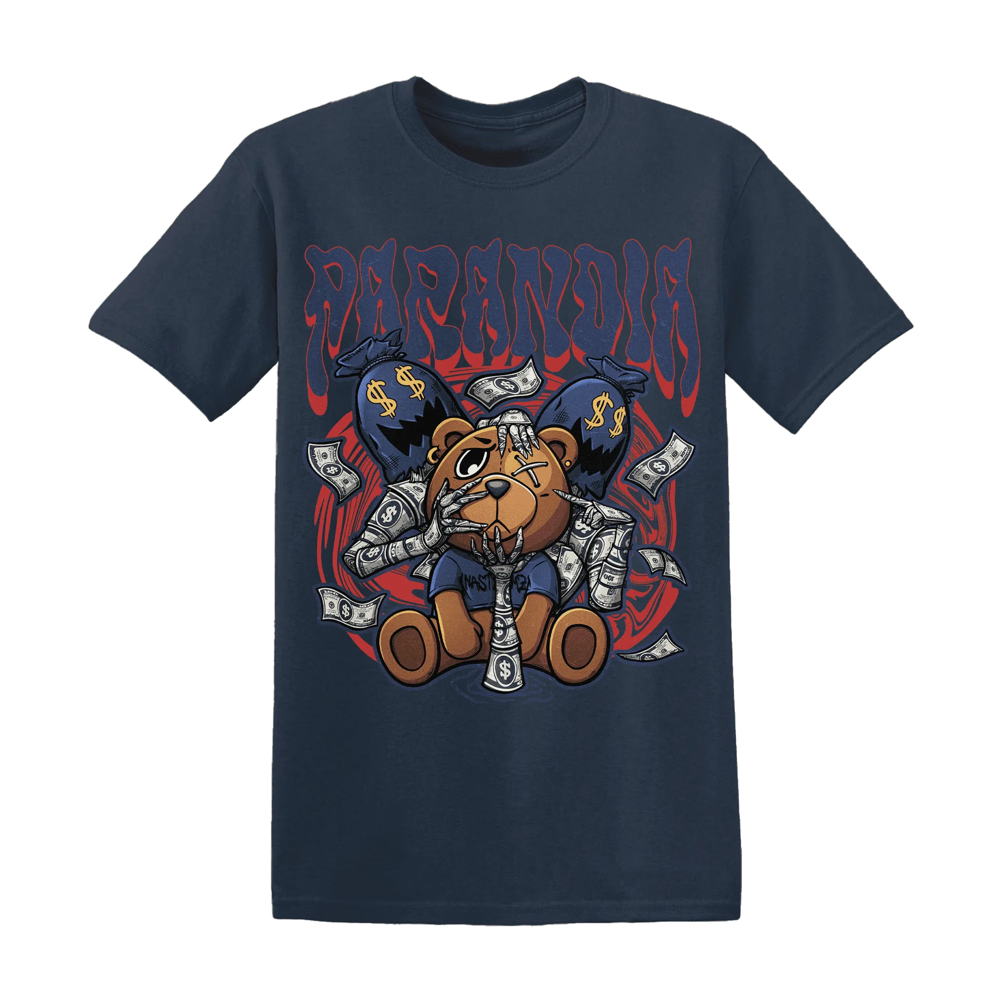 VaporMax-Air-Plus-Midnight-Navy-Gold-Black-NastyJamz-T-Shirt-Match-Paranoia-Money-BER