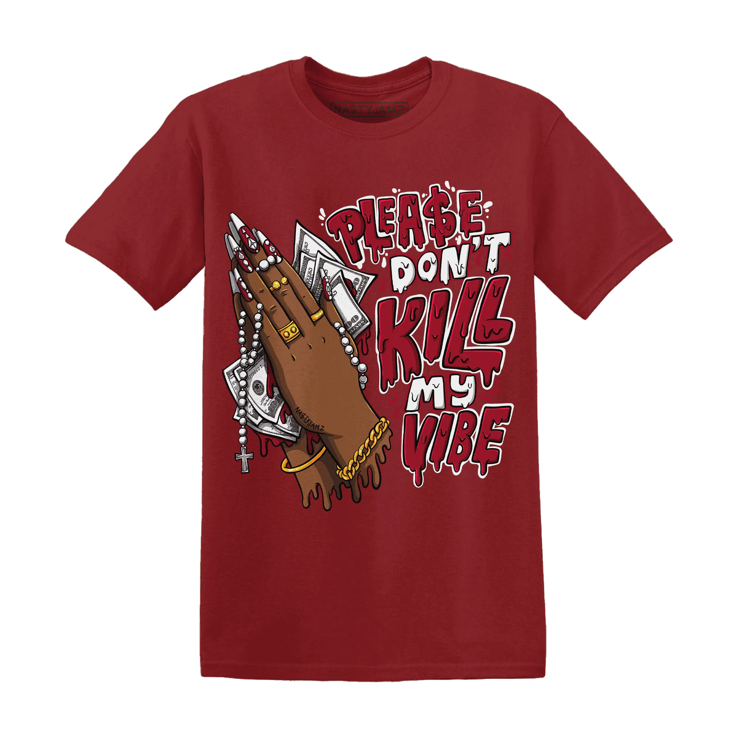 NastyJamz-Retro-Red-Taxi-12s-T-Shirt-Match-Please-Don&