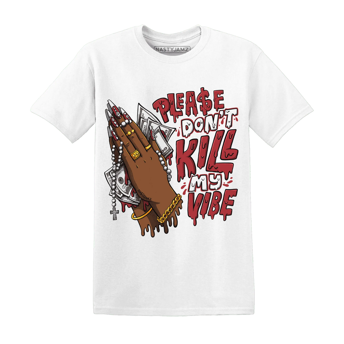 Black-Toe-Reimagined-Red-White-1s-T-Shirt-Match-Please-Don&