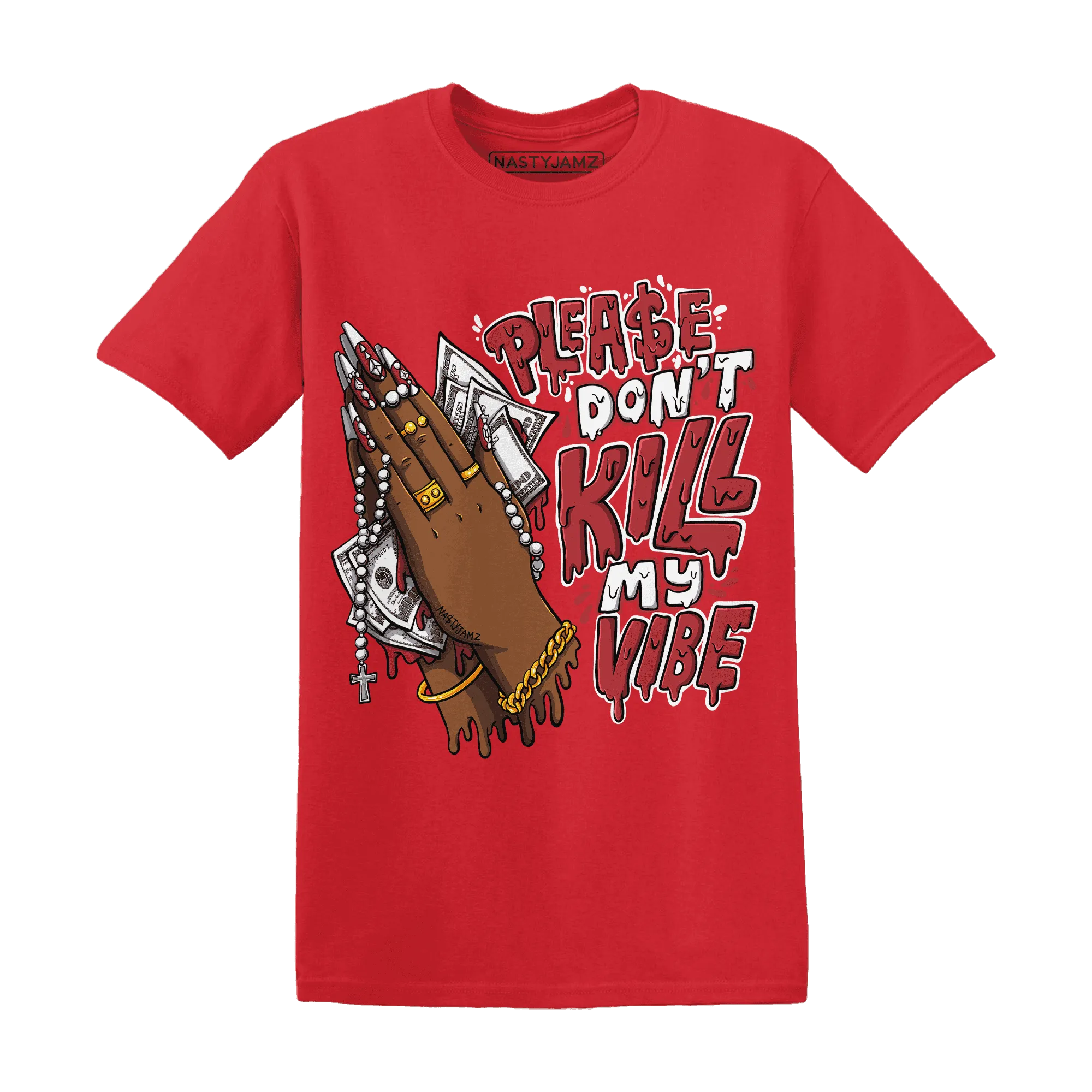 Black-Toe-Reimagined-Red-White-1s-T-Shirt-Match-Please-Don&