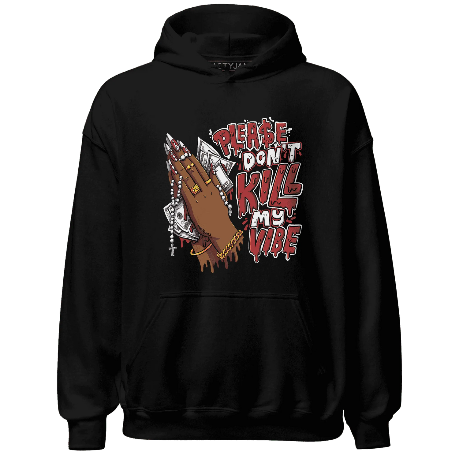 Black-Toe-Reimagined-Red-White-1s-Hoodie-Match-Please-Don&