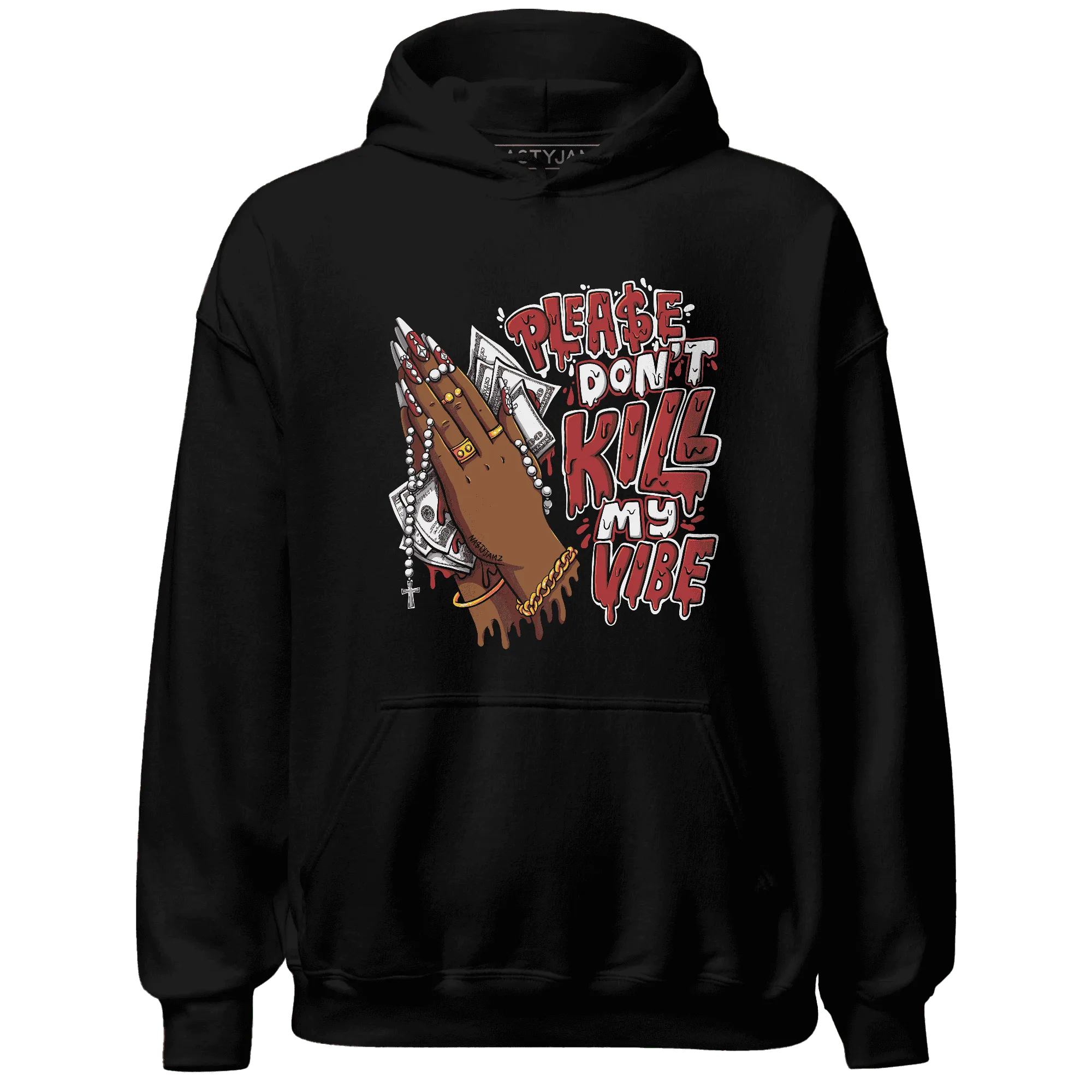 Black-Toe-Reimagined-Red-White-1s-Hoodie-Match-Please-Don&