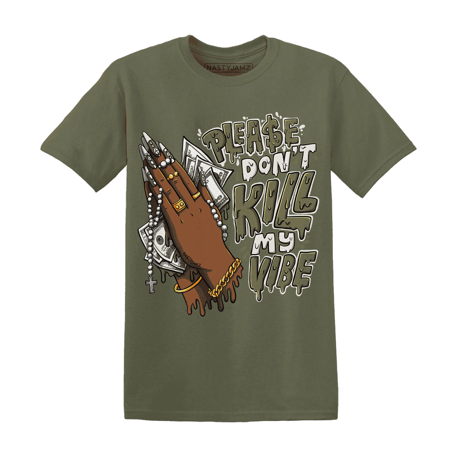 NastyJamz-Medium-Olive-1s-T-Shirt-Match-Please-Don&