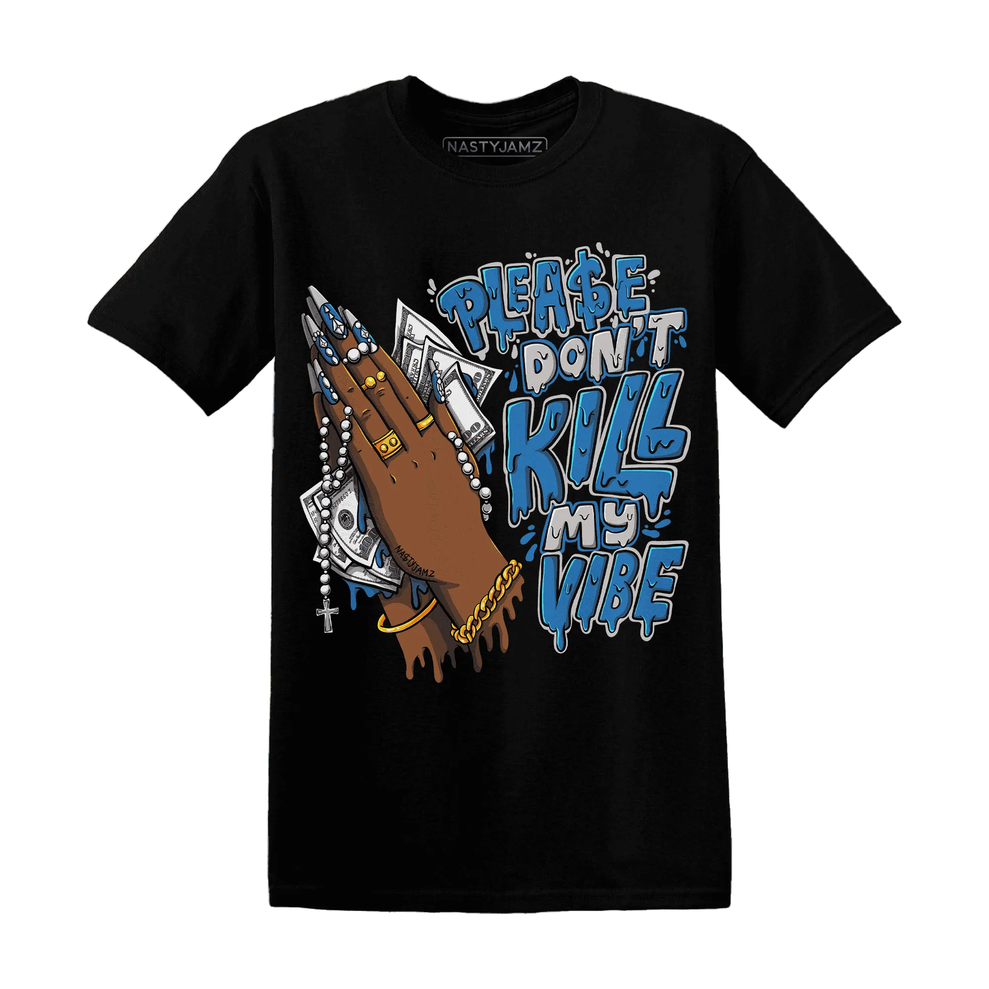 NastyJamz-Industrial-Blue-4s-T-Shirt-Match-Please-Don&