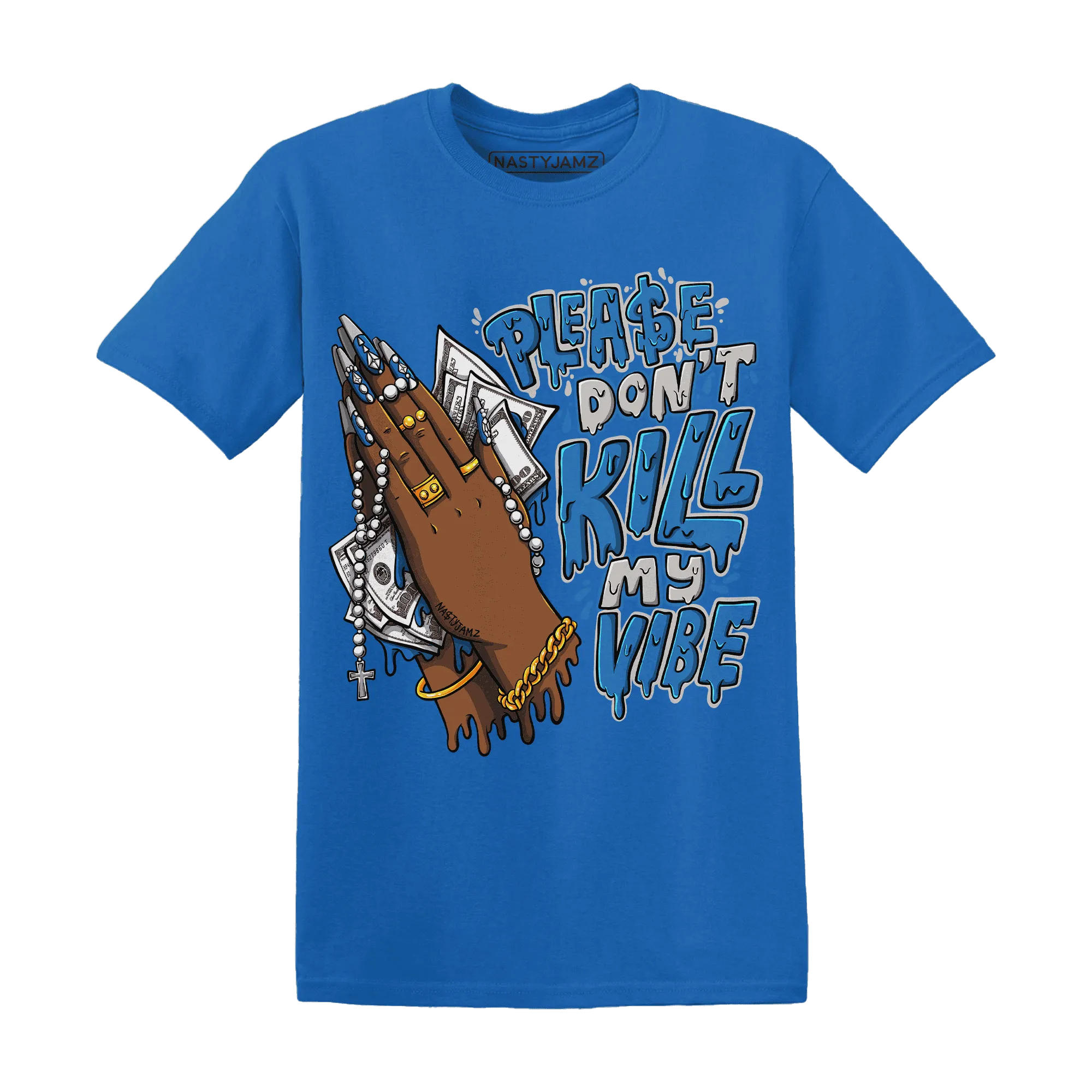NastyJamz-Industrial-Blue-4s-T-Shirt-Match-Please-Don&