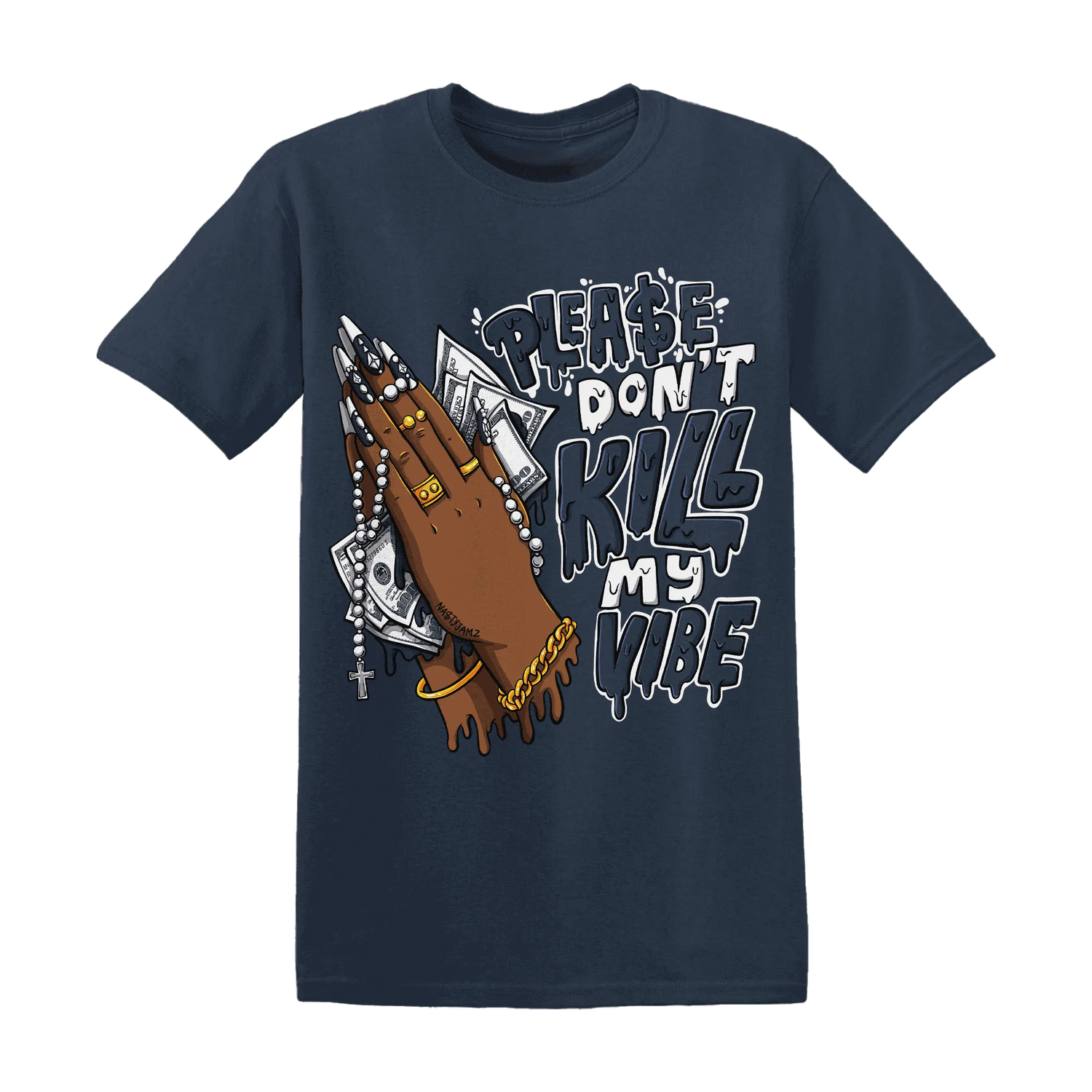 White-Navy-6s-T-Shirt-Match-Please-Don&