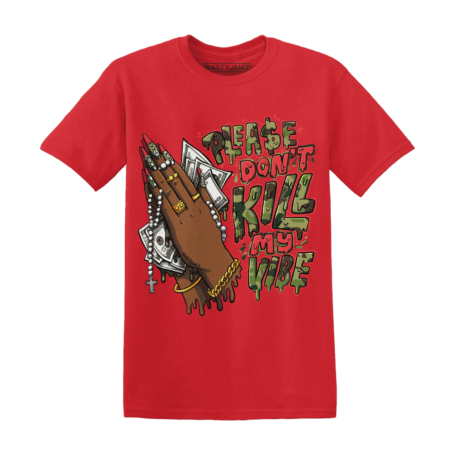 AM-90-Dark-Sage-Solar-Red-T-Shirt-Match-Please-Don&