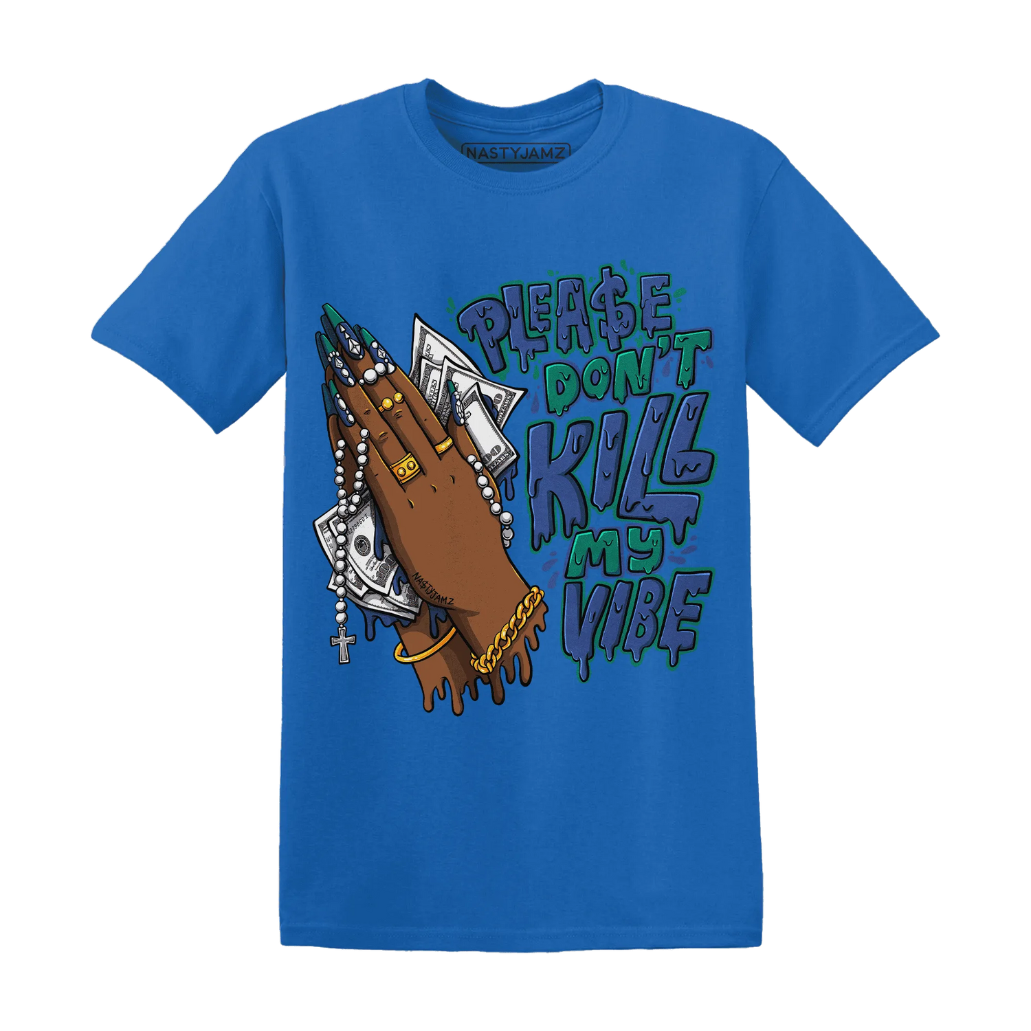 Dunk-Hyper-Royal-Malachite-T-Shirt-Match-Please-Don&