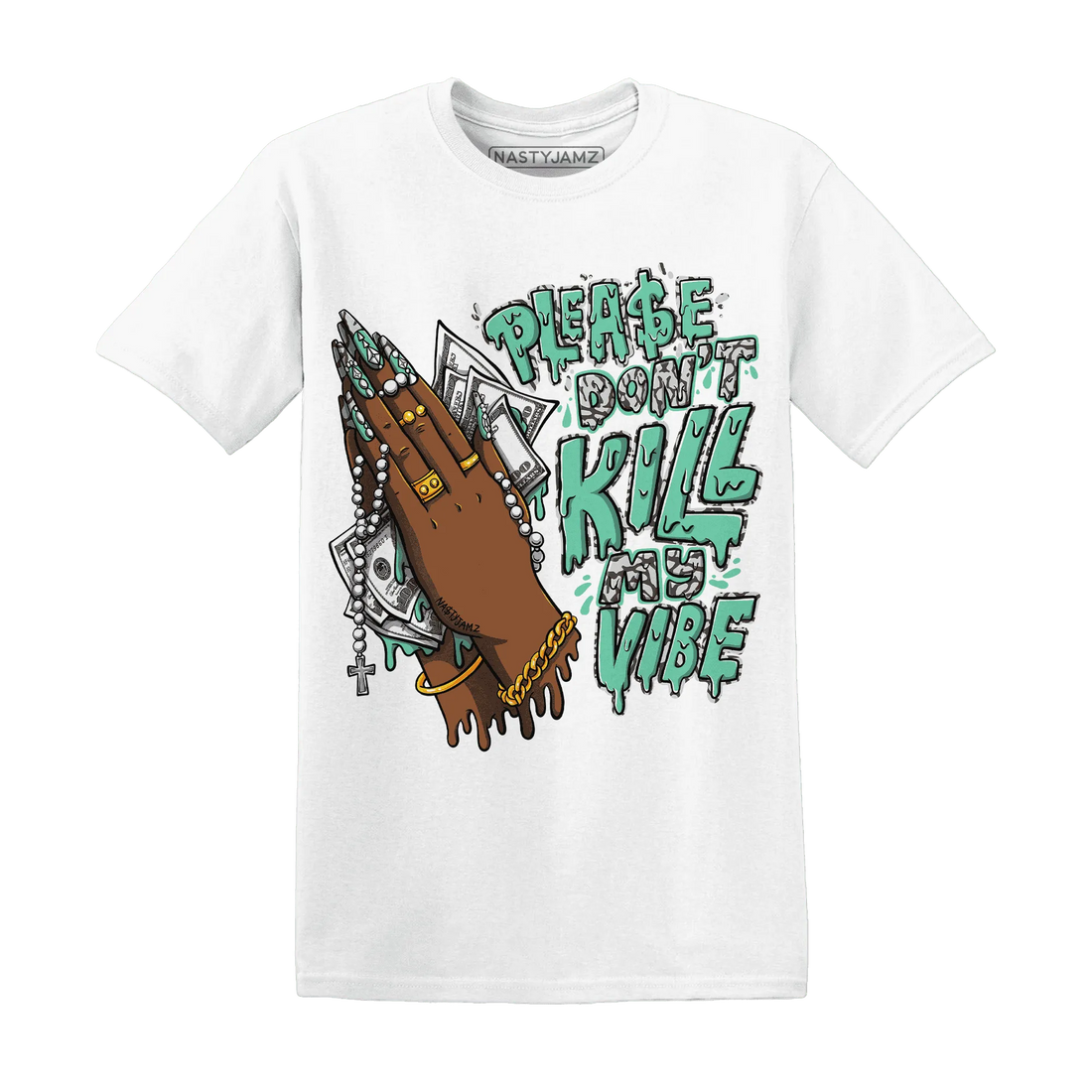 NastyJamz-Green-Glow-3s-T-Shirt-Match-Please-Don&