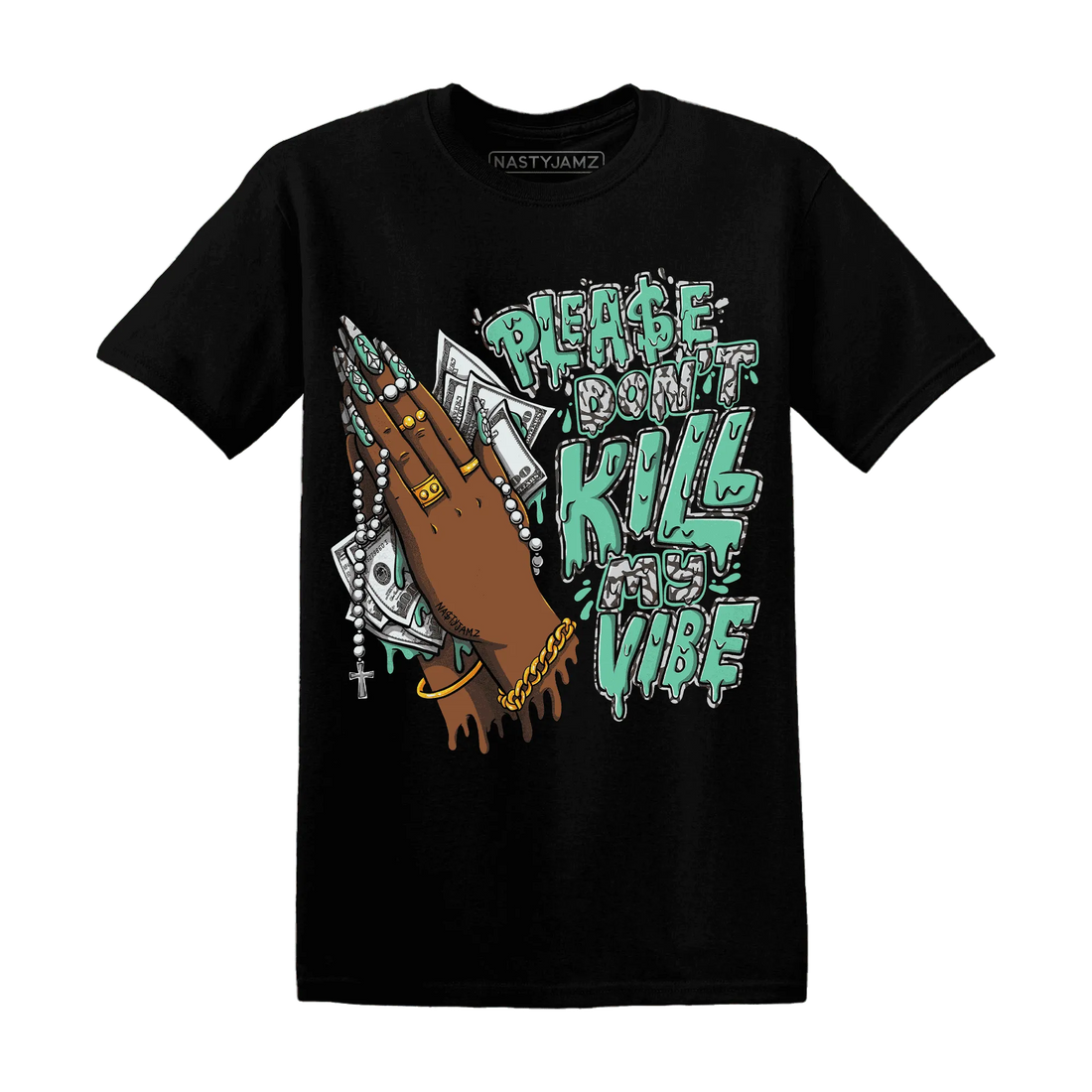 NastyJamz-Green-Glow-3s-T-Shirt-Match-Please-Don&