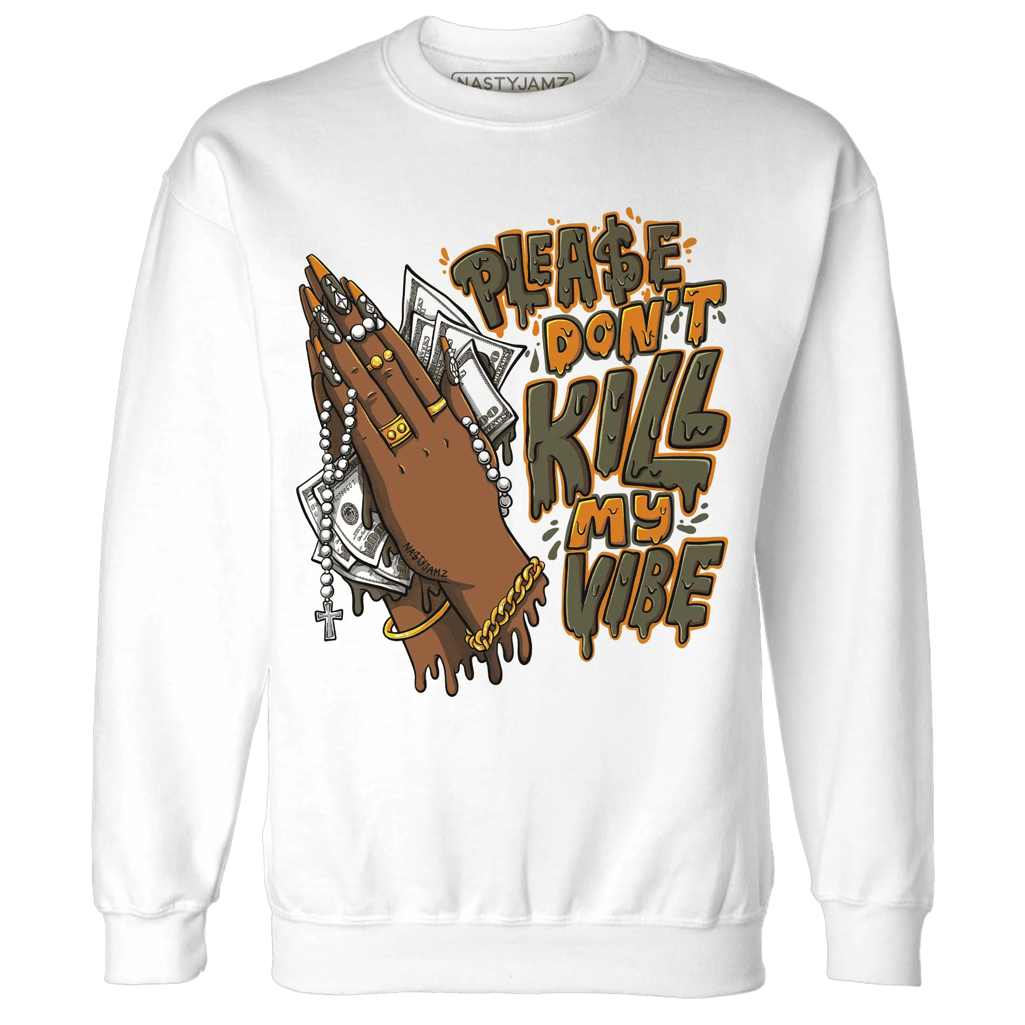 NastyJamz-Olive-5s-Sweatshirt-Match-Please-Don&