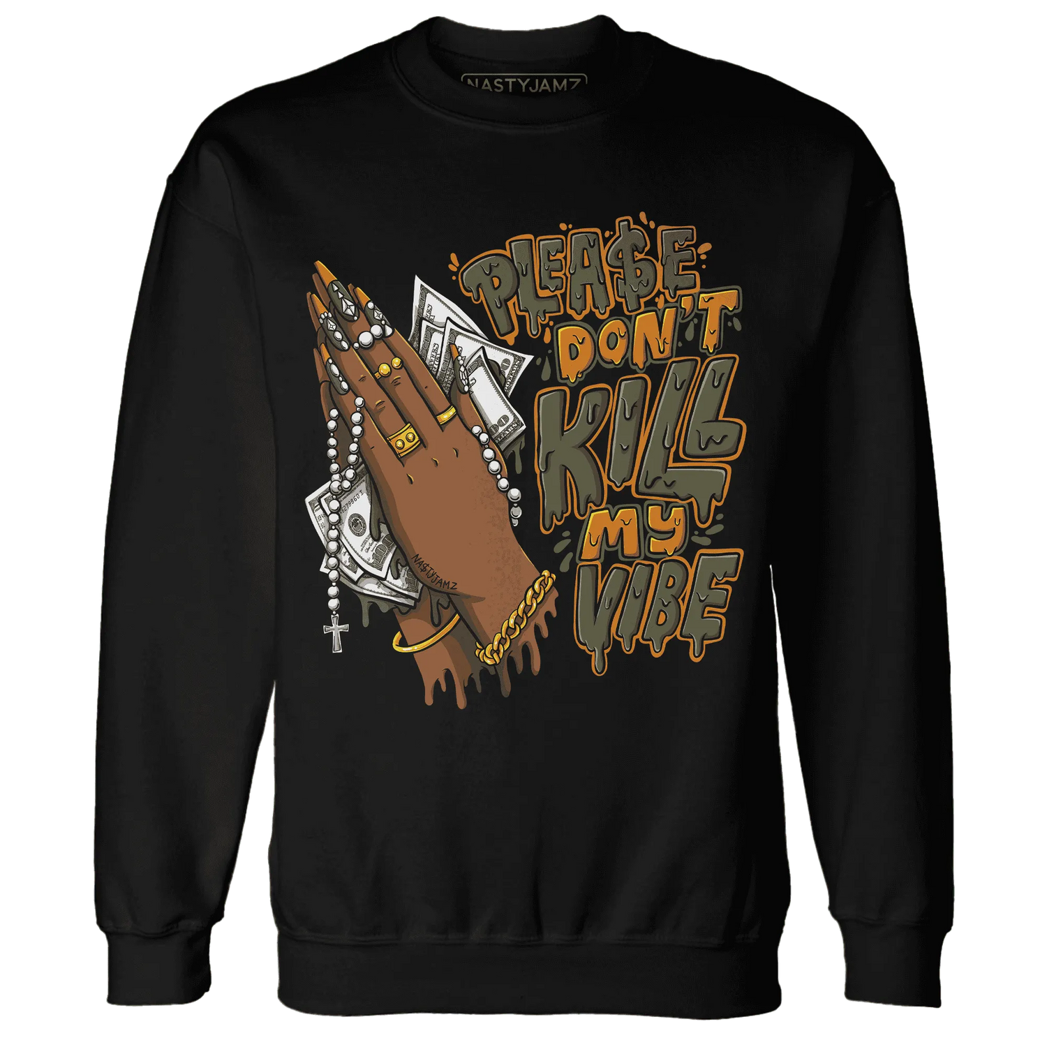 NastyJamz-Olive-5s-Sweatshirt-Match-Please-Don&