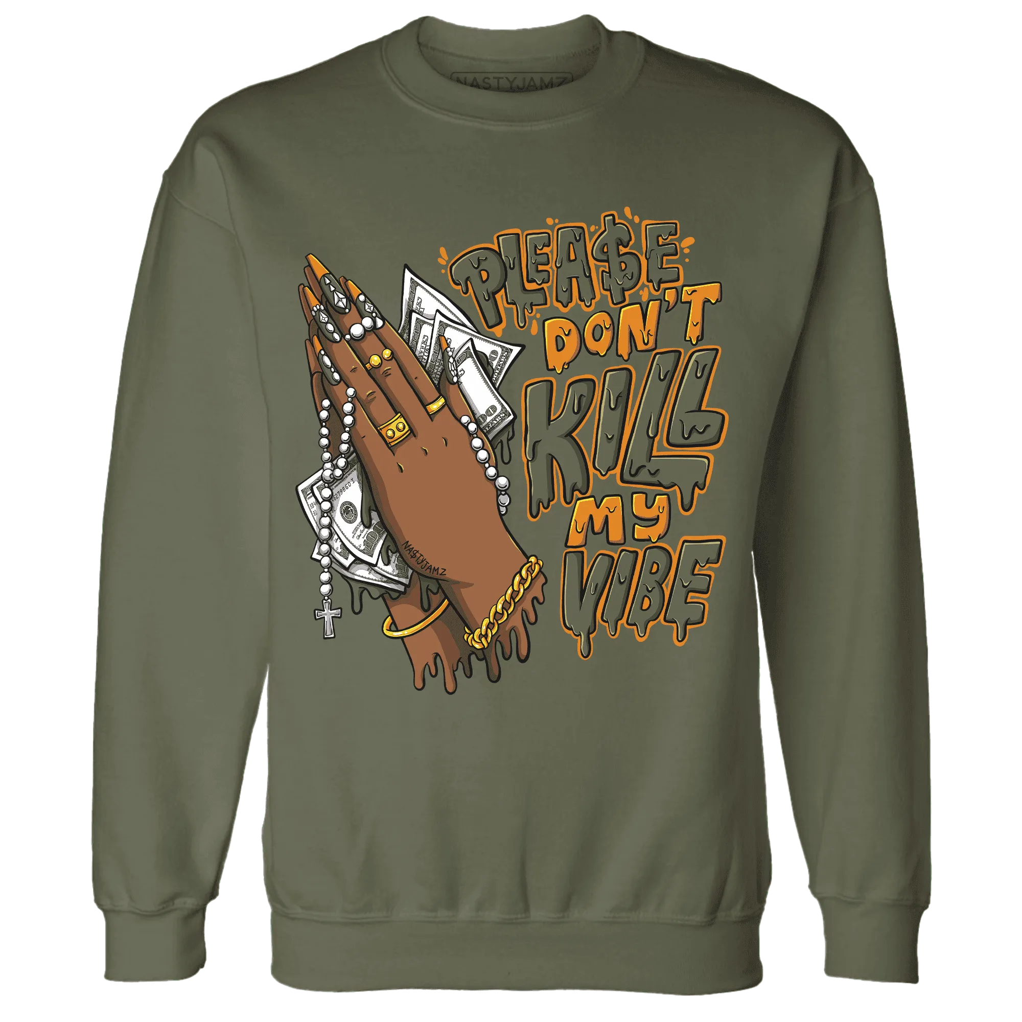NastyJamz-Olive-5s-Sweatshirt-Match-Please-Don&