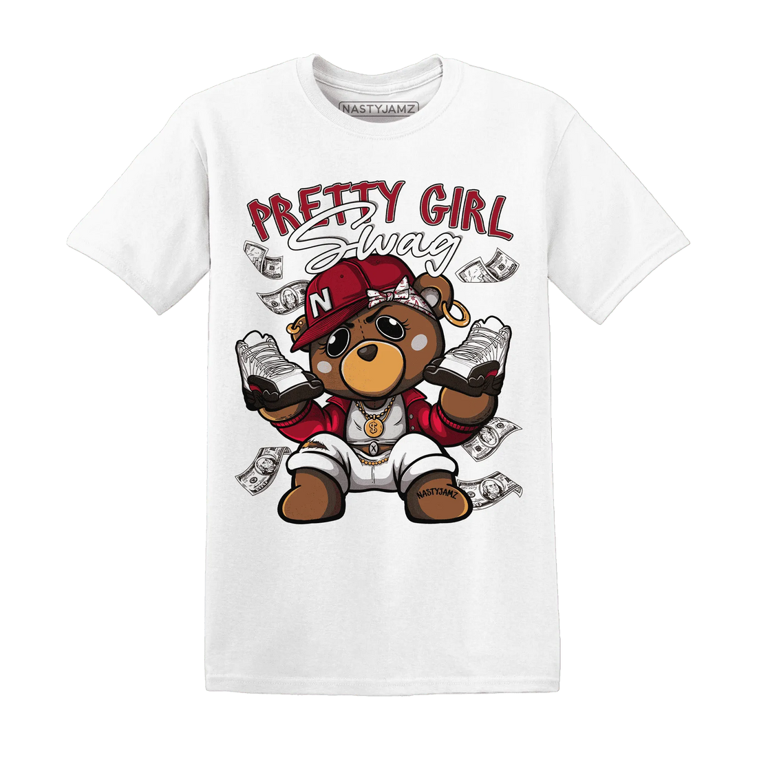 Retro-Red-Taxi-12s-T-Shirt-Match-Pretty-BERNIE