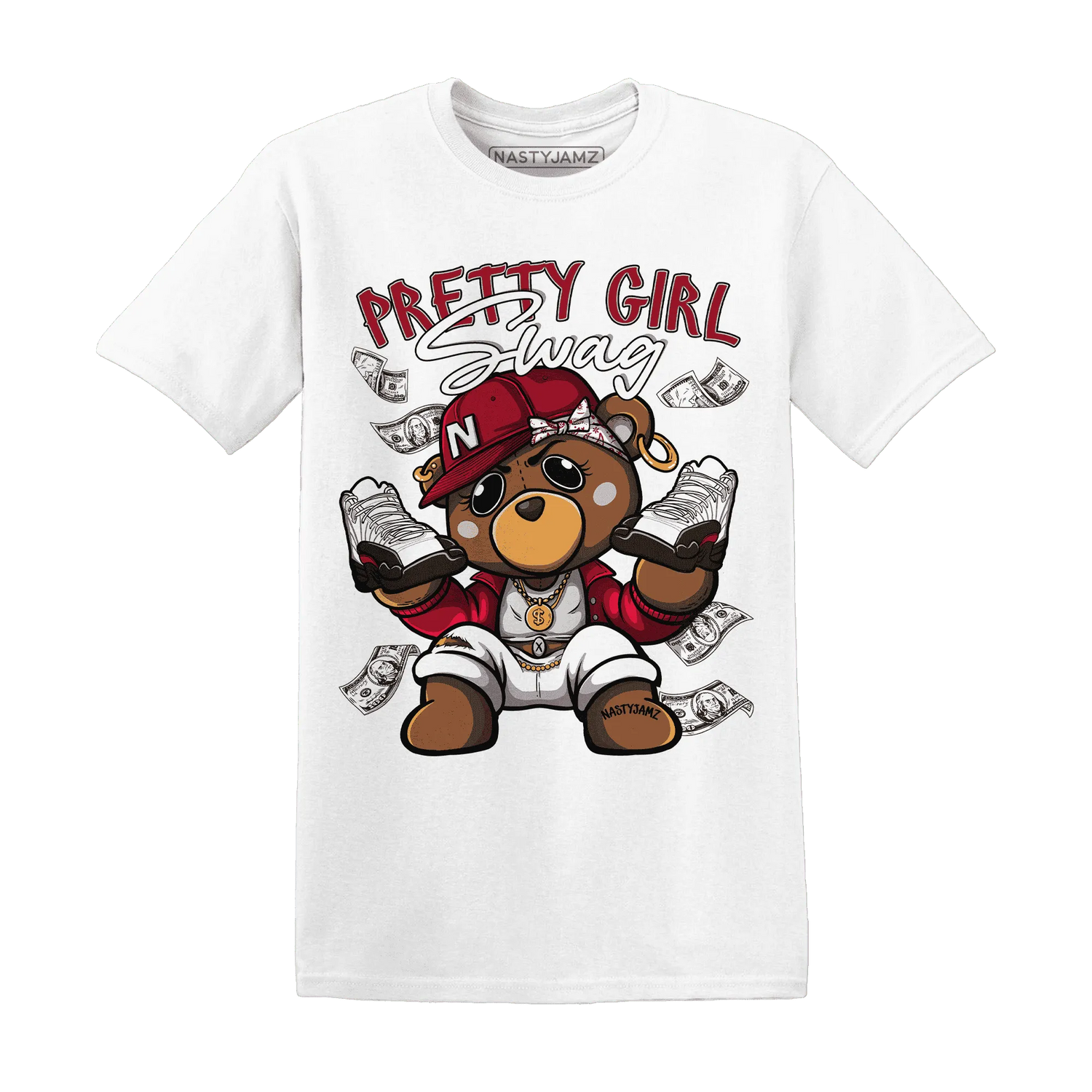 Retro-Red-Taxi-12s-T-Shirt-Match-Pretty-BERNIE
